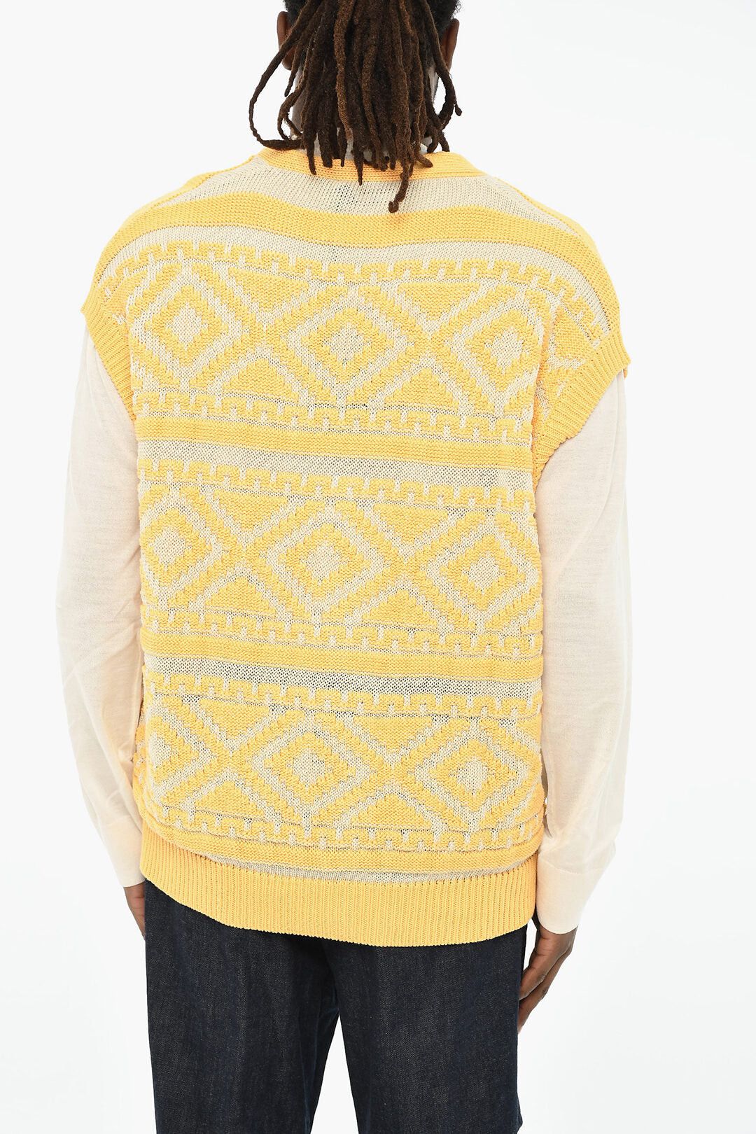 Dsquared2 Vintage-Effect Cardigan with V-Neck Size US M / EU 48-50 / 2 - 2 Thumbnail