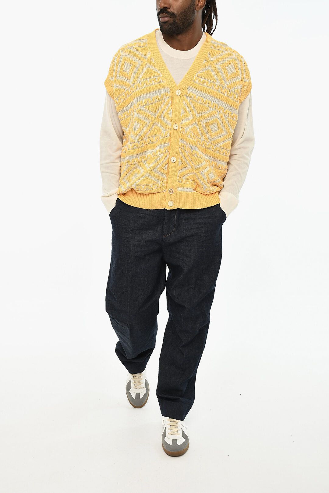 Dsquared2 Vintage-Effect Cardigan with V-Neck Size US M / EU 48-50 / 2 - 4 Thumbnail