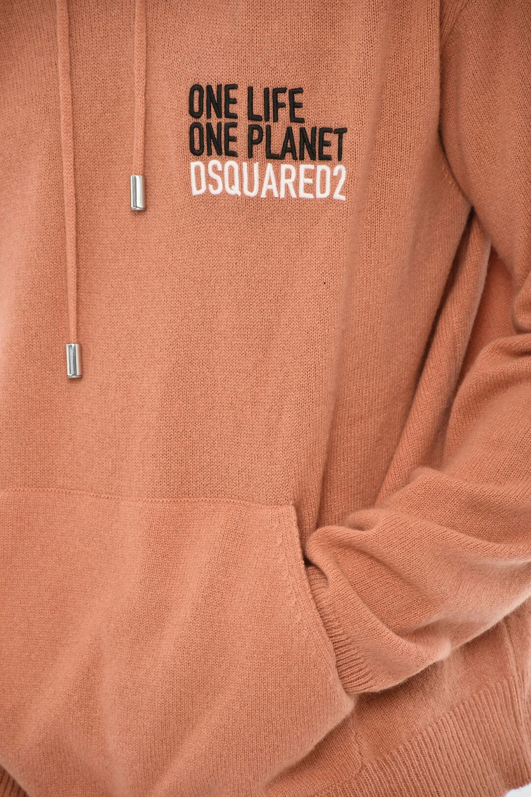 Dsquared2 Hooded Cashmere Sweater with Patch Pockets Size US M / EU 48-50 / 2 - 3 Thumbnail
