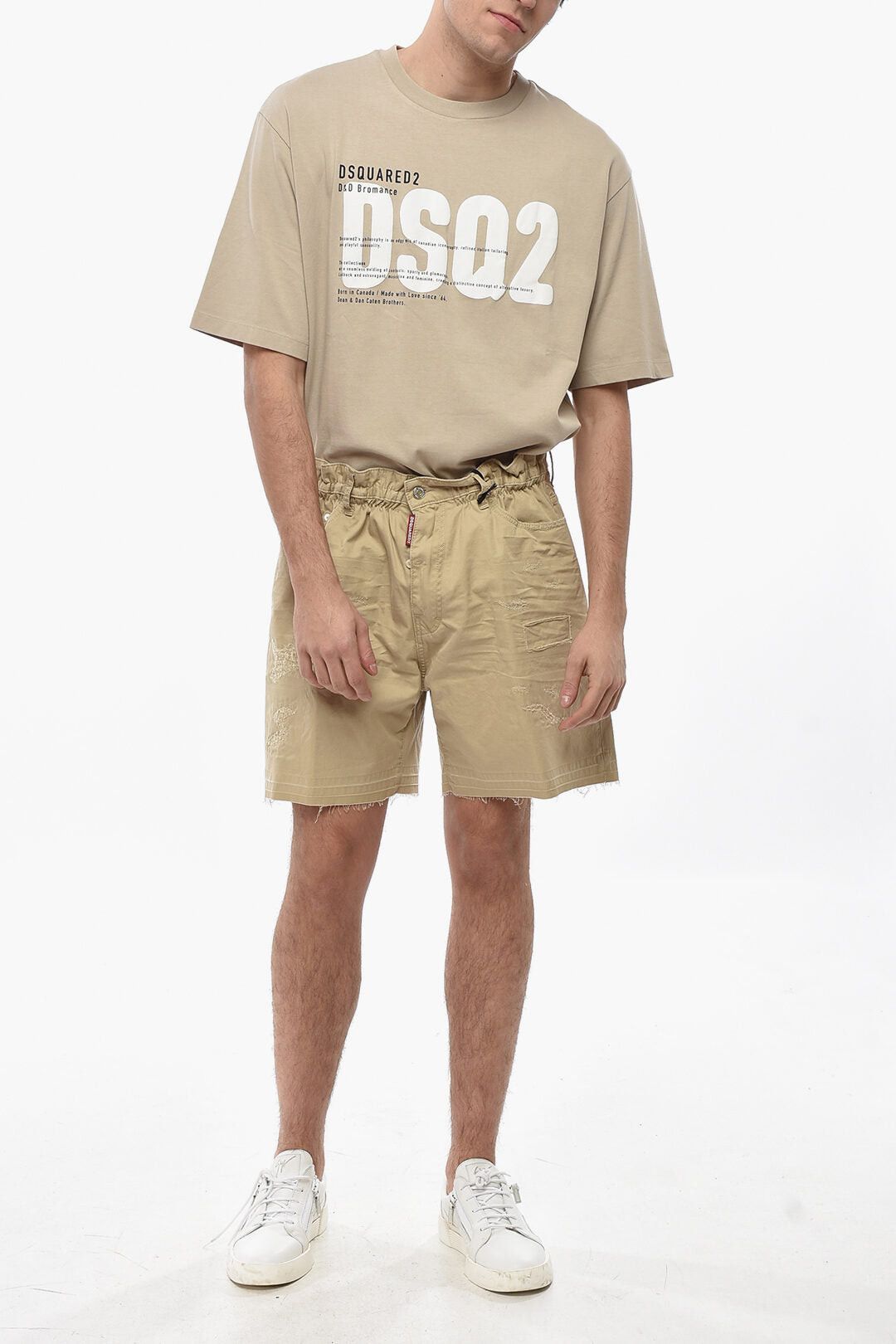 Dsquared2 Distressed Cotton Shorts Size US 31 - 4 Thumbnail
