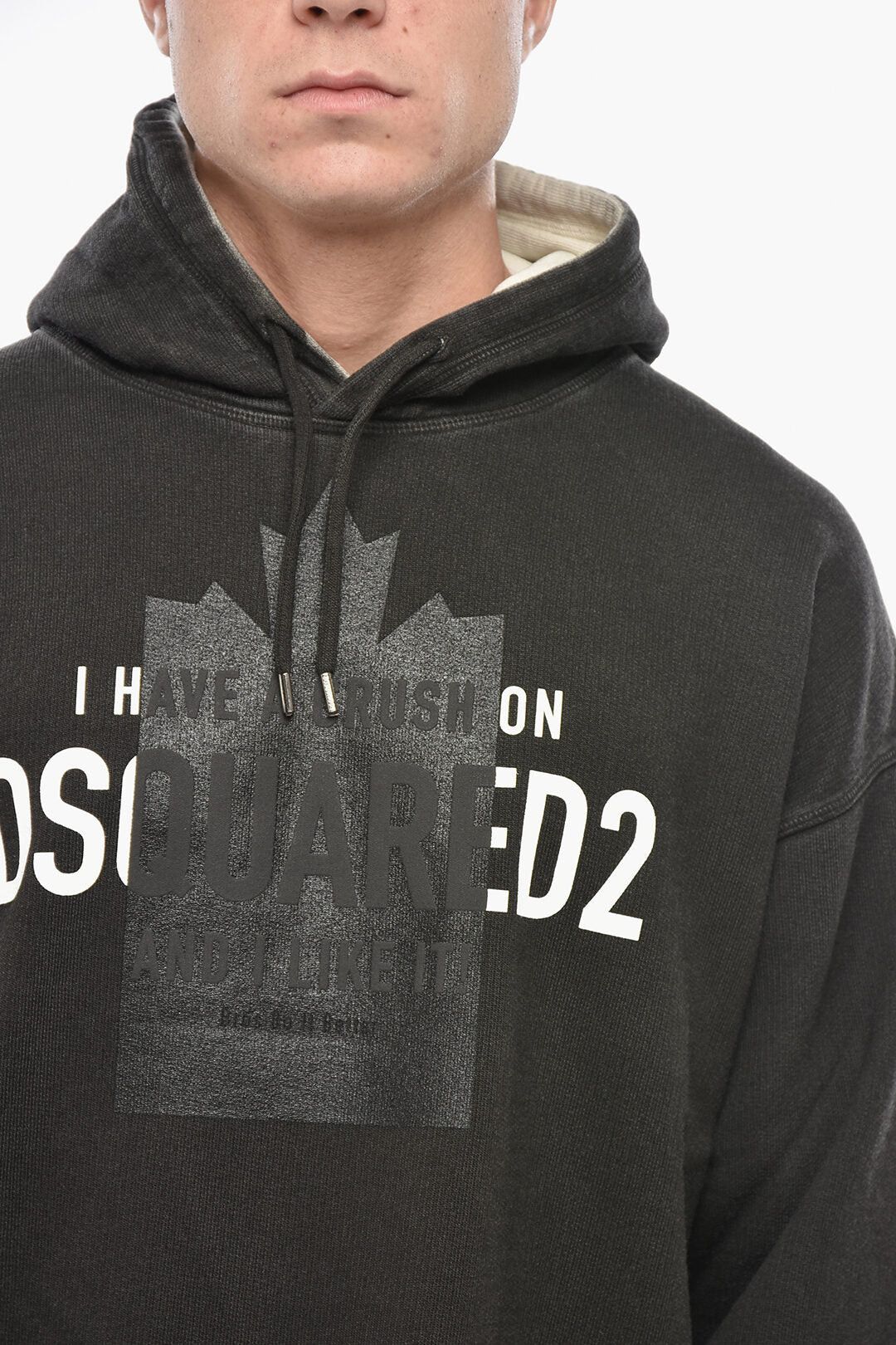 Dsquared2 Relaxed-Fit Hoodie CRUSH With Embossed Print Size US XL / EU 56 / 4 - 3 Thumbnail
