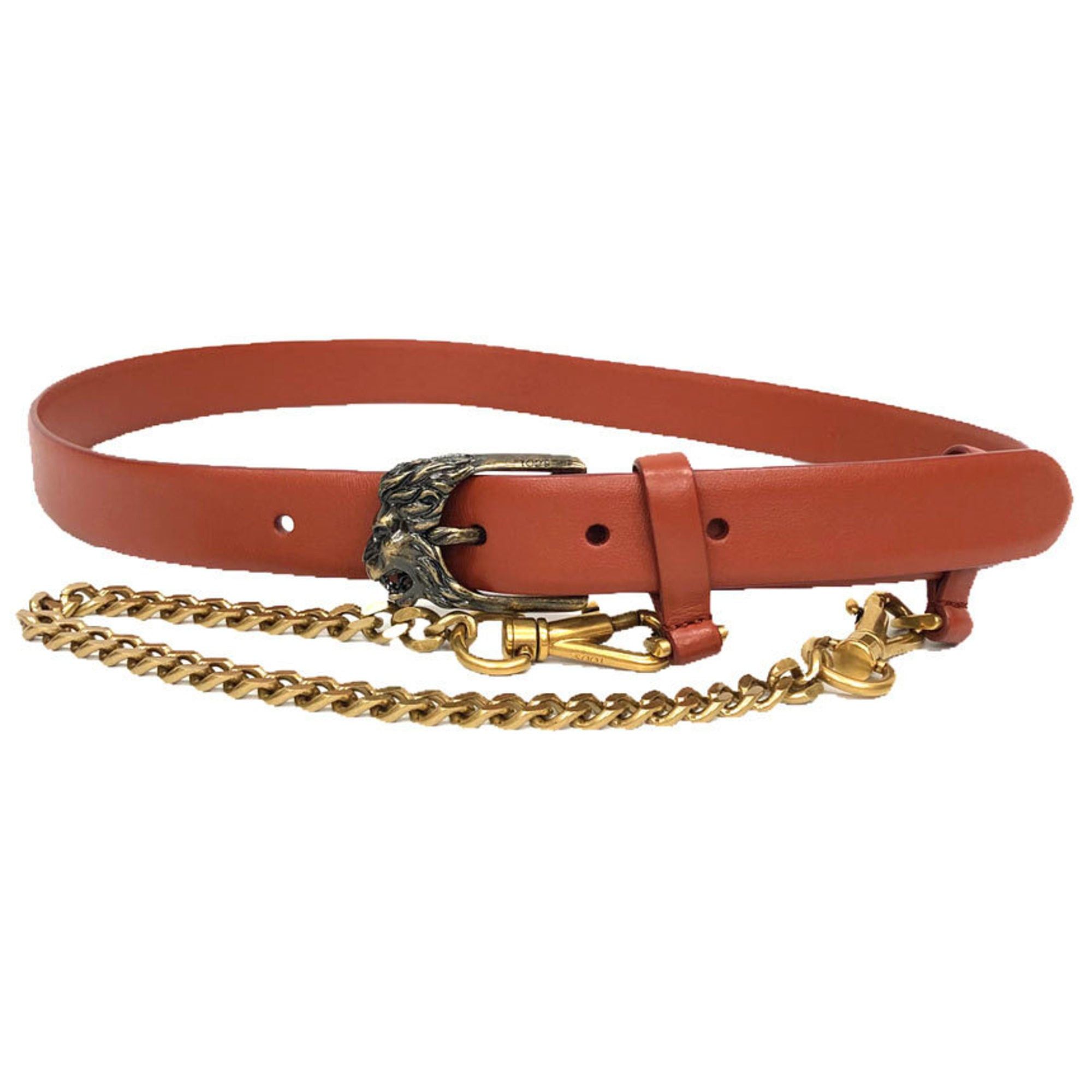 Tod's TOD'S Leather Belt XCWTSI30101M734130 CINT REVER T LOGO + PASS PELLE Brown Size ONE SIZE - 2 Thumbnail