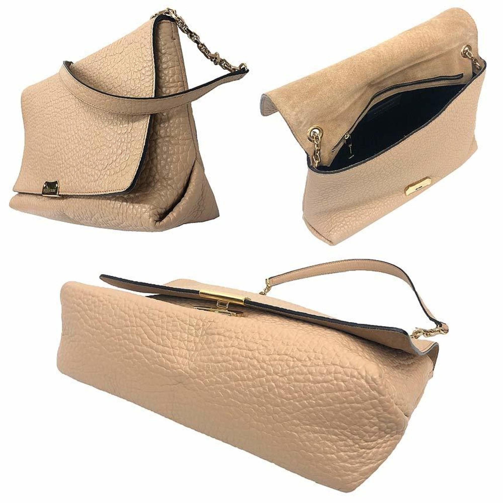 Burberry Burberry Leather Chain Shoulder Bag, Beige, Women's Size ONE SIZE - 2 Thumbnail