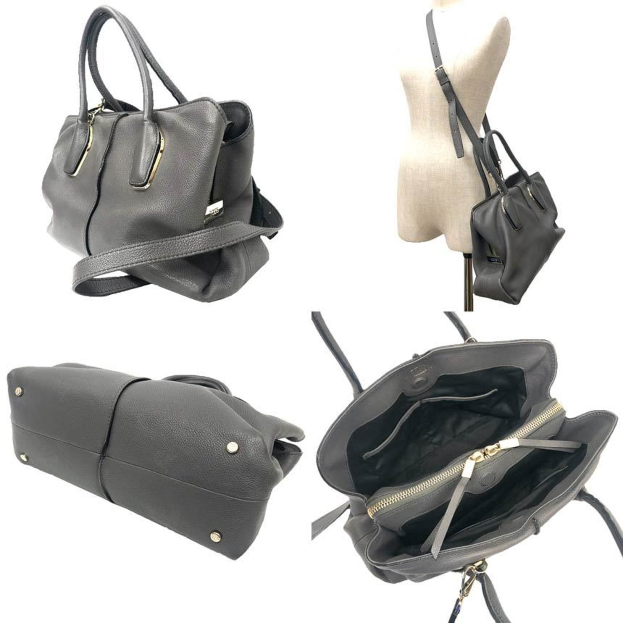 Tod's TOD'S D-BOW Shoulder Bag/Handbag in Grey Leather Size ONE SIZE - 2 Thumbnail