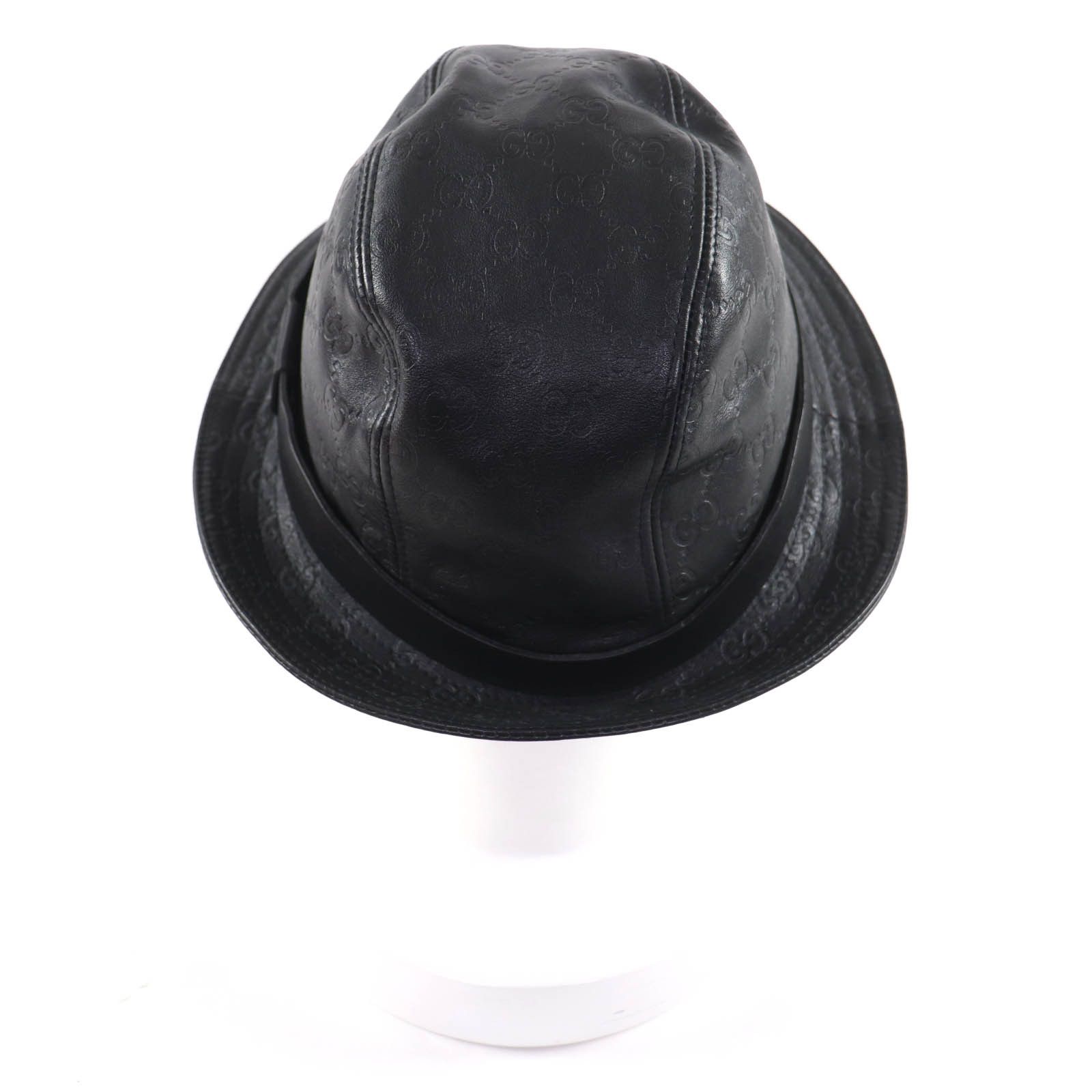 Gucci Gucci Gucci Guccissima GGPattern Cowhide Hat Leather Hats DUTY FREE for USA Size ONE SIZE - 3 Thumbnail