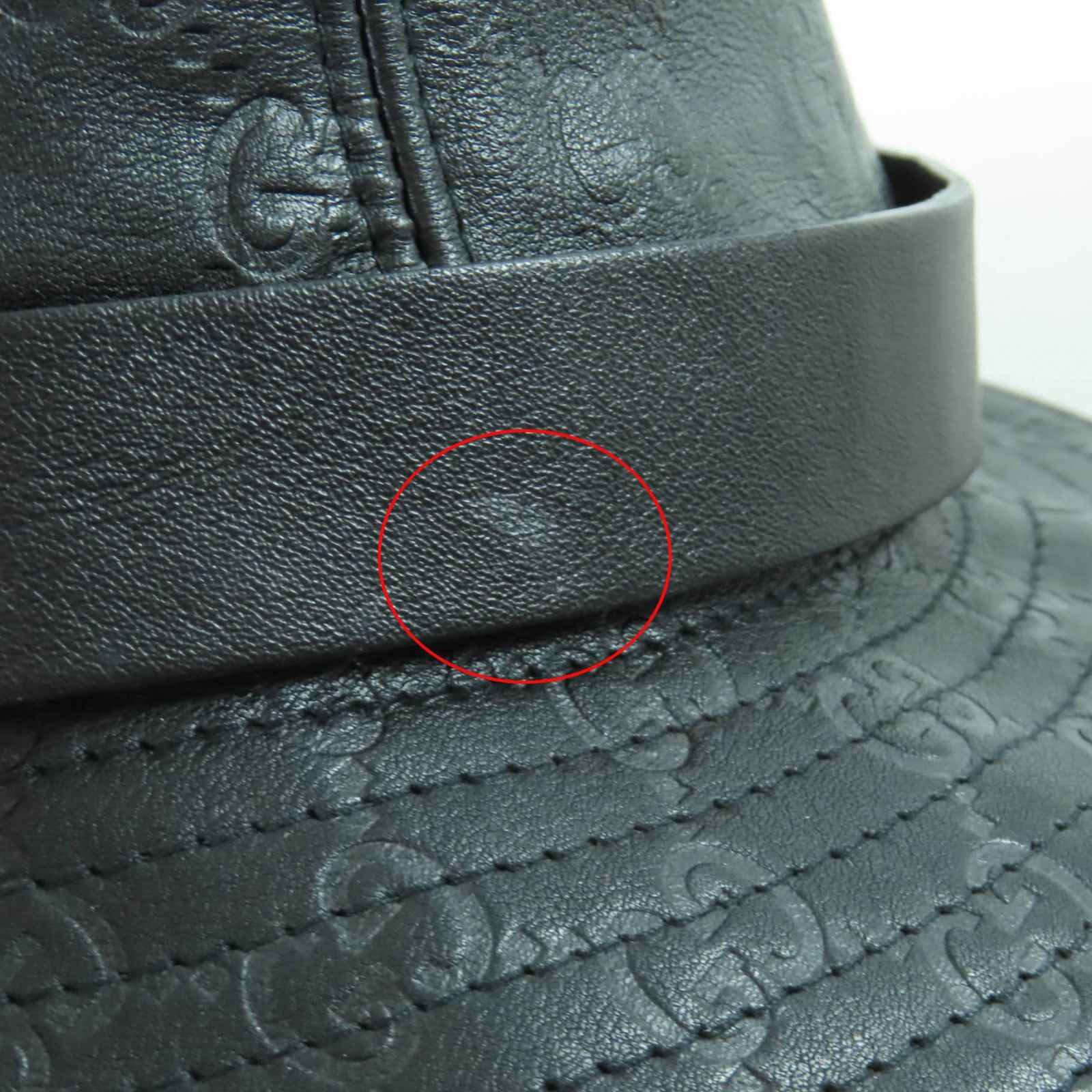 Gucci Gucci Gucci Guccissima GGPattern Cowhide Hat Leather Hats DUTY FREE for USA Size ONE SIZE - 9 Thumbnail