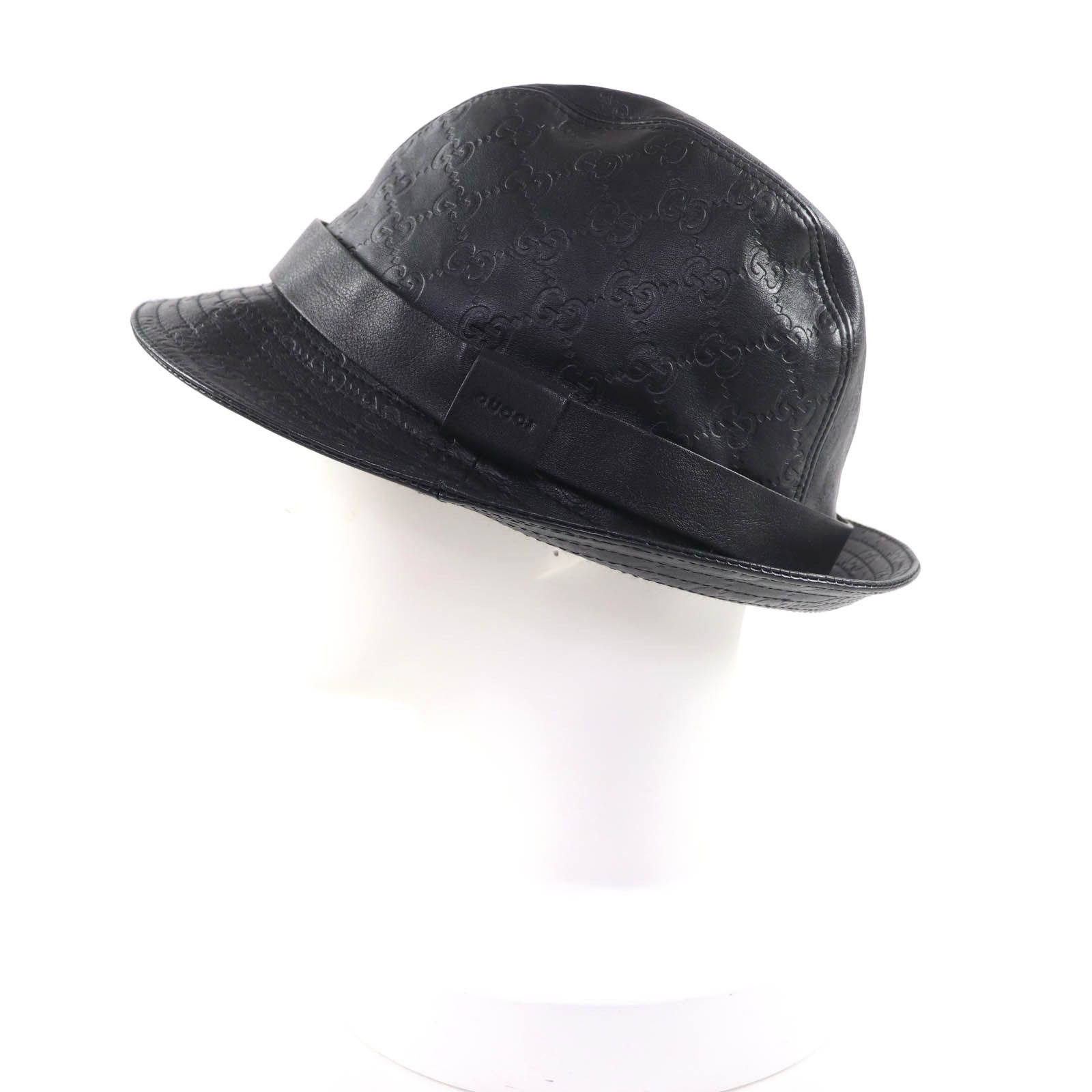Gucci Gucci Gucci Guccissima GGPattern Cowhide Hat Leather Hats DUTY FREE for USA Size ONE SIZE - 2 Thumbnail