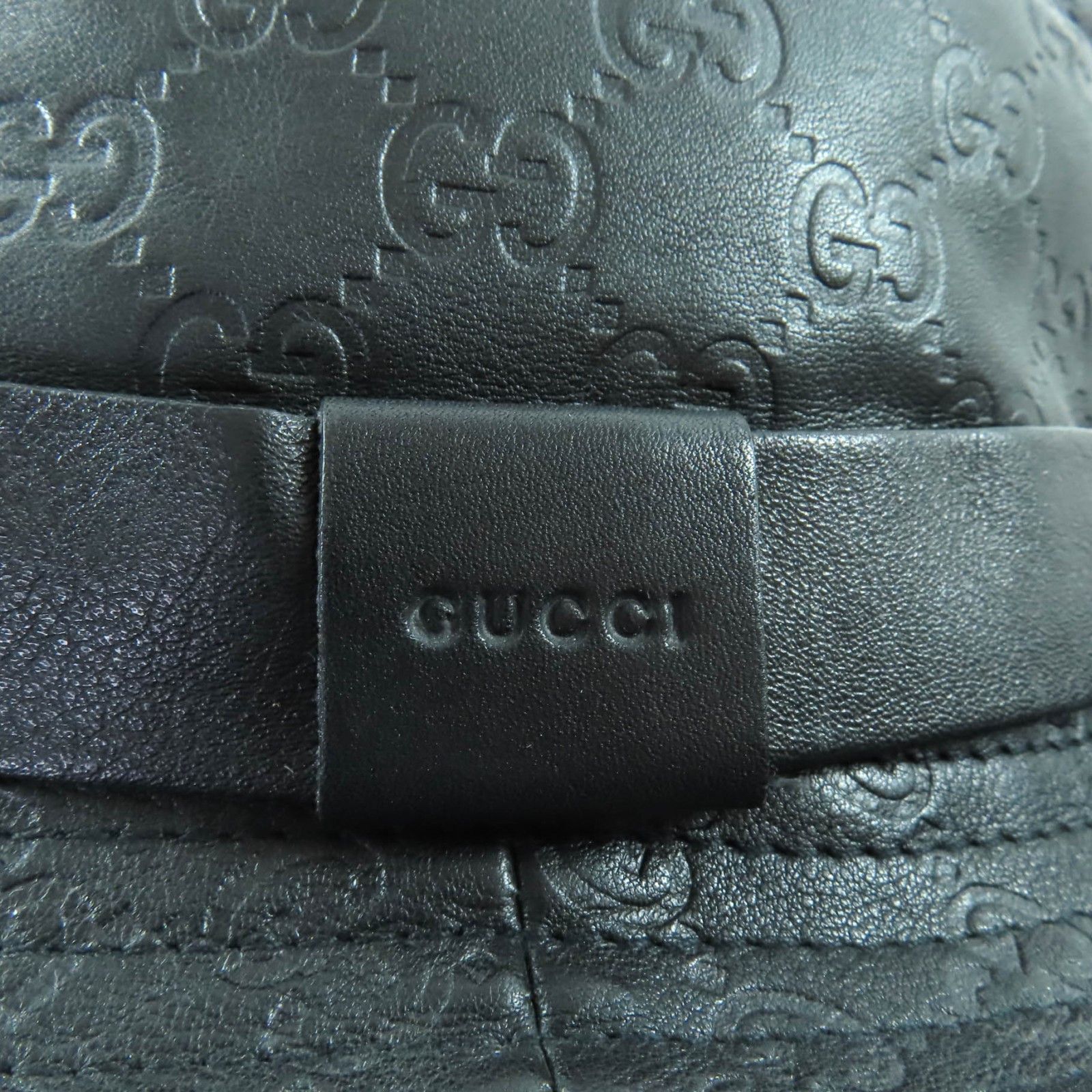Gucci Gucci Gucci Guccissima GGPattern Cowhide Hat Leather Hats DUTY FREE for USA Size ONE SIZE - 5 Thumbnail