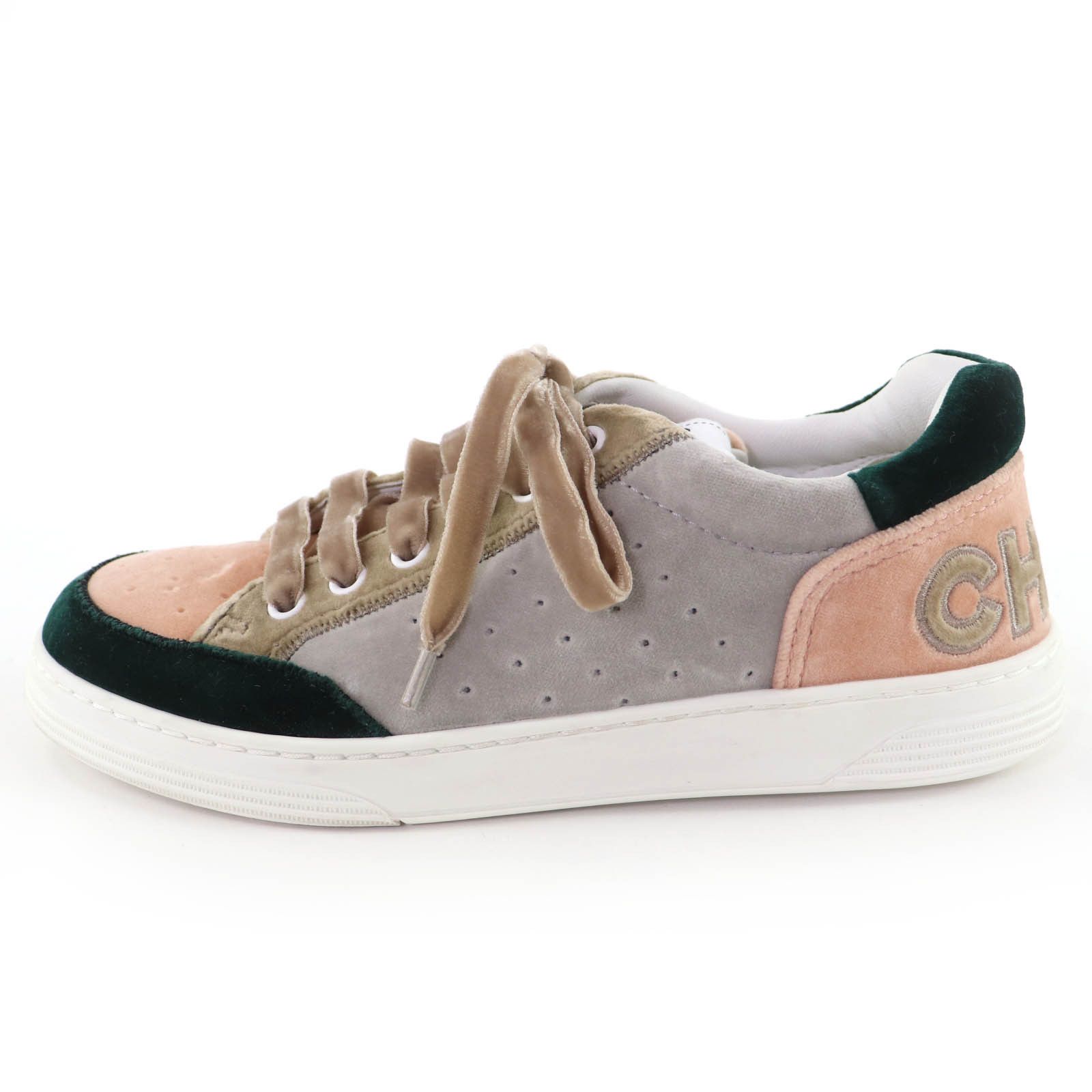 Chanel Chanel CHANEL Velvet Sneakers Textile Shoes G36295 DUTY FREE for USA Size ONE SIZE - 4 Thumbnail