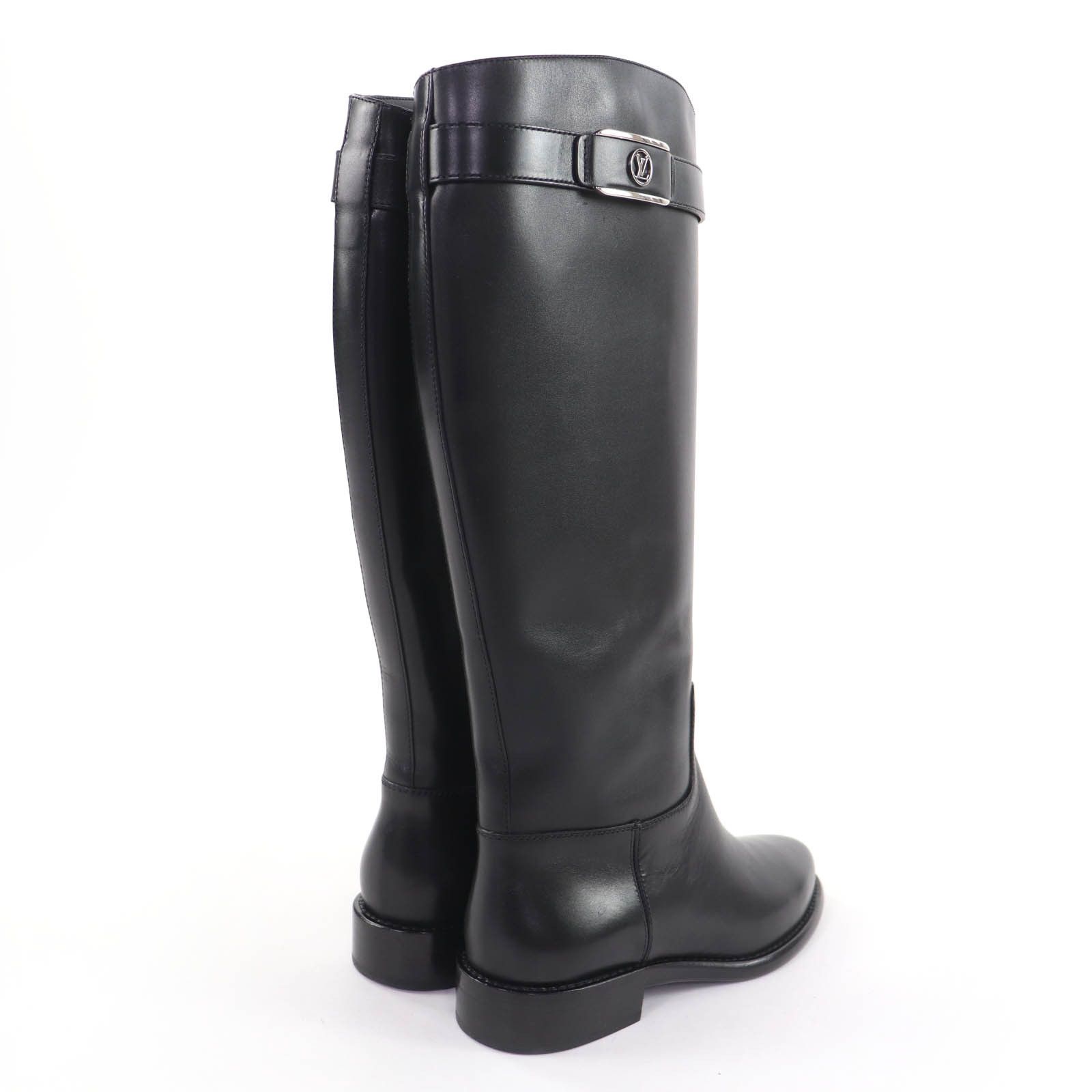 Louis Vuitton Louis Vuitton Louis Vuitton Leather Knee-high Boots Leather Shoes DUTY FREE for USA Size ONE SIZE - 2 Thumbnail