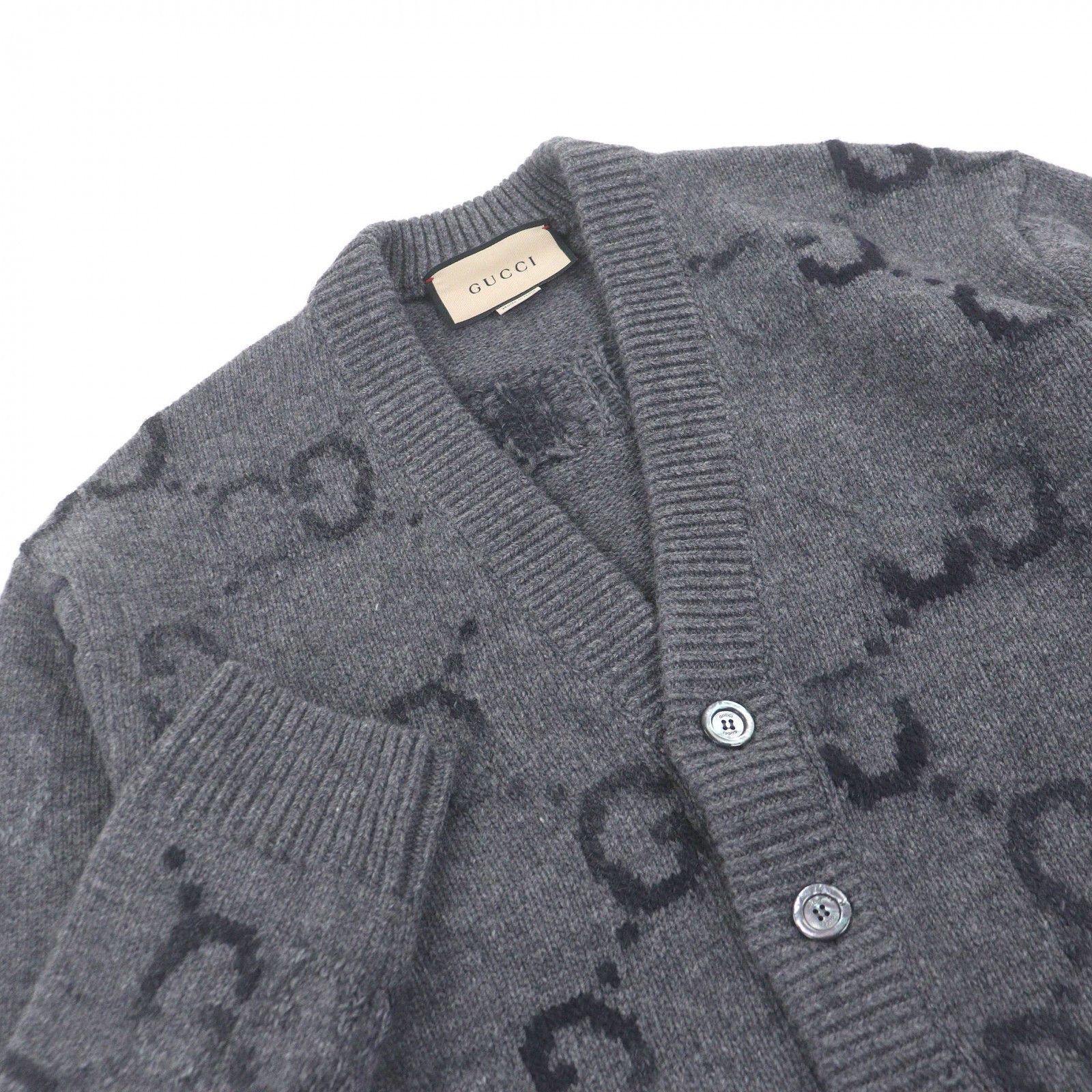 Gucci Gucci Gucci Jumbo GG logo Wool Cardigan Textile Tops DUTY FREE for USA Size ONE SIZE - 2 Thumbnail