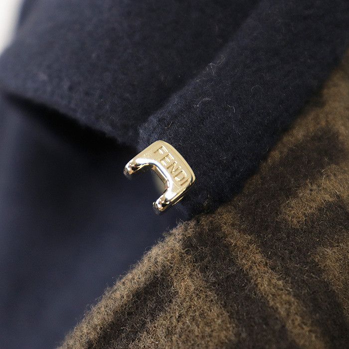 Fendi Fendi Fendi FF Zuccha Monogram Wool Silk Coat Textile Outerwear DUTY FREE for USA Size ONE SIZE - 3 Thumbnail
