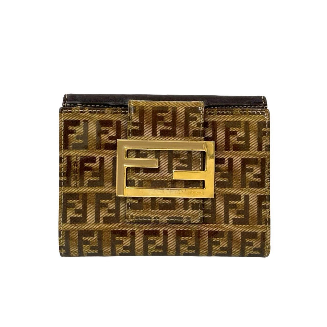 Fendi Fendi Fendi Zucchino FF Logo Patent Leather Wallet Leather Short Wallet DUTY FREE for USA Size ONE SIZE - 2 Thumbnail
