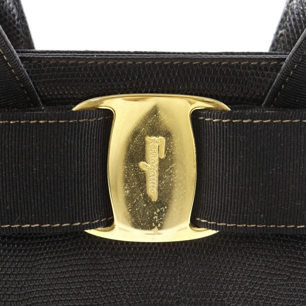 Salvatore Ferragamo Salvatore Ferragamo Salvatore Ferragamo Vara Ribbon Embossed Leather Handbag Leather Handbag BA214178 DUTY FREE for USA Size ONE SIZE - 15 Thumbnail