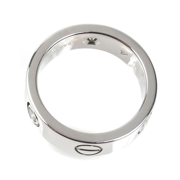 Cartier Cartier Cartier Love Au750 White Gold Diamond Ring Size 11 Precious Metal Ring DUTY FREE for USA Size ONE SIZE - 4 Thumbnail