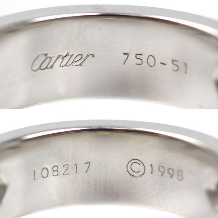 Cartier Cartier Cartier Love Au750 White Gold Diamond Ring Size 11 Precious Metal Ring DUTY FREE for USA Size ONE SIZE - 5 Thumbnail