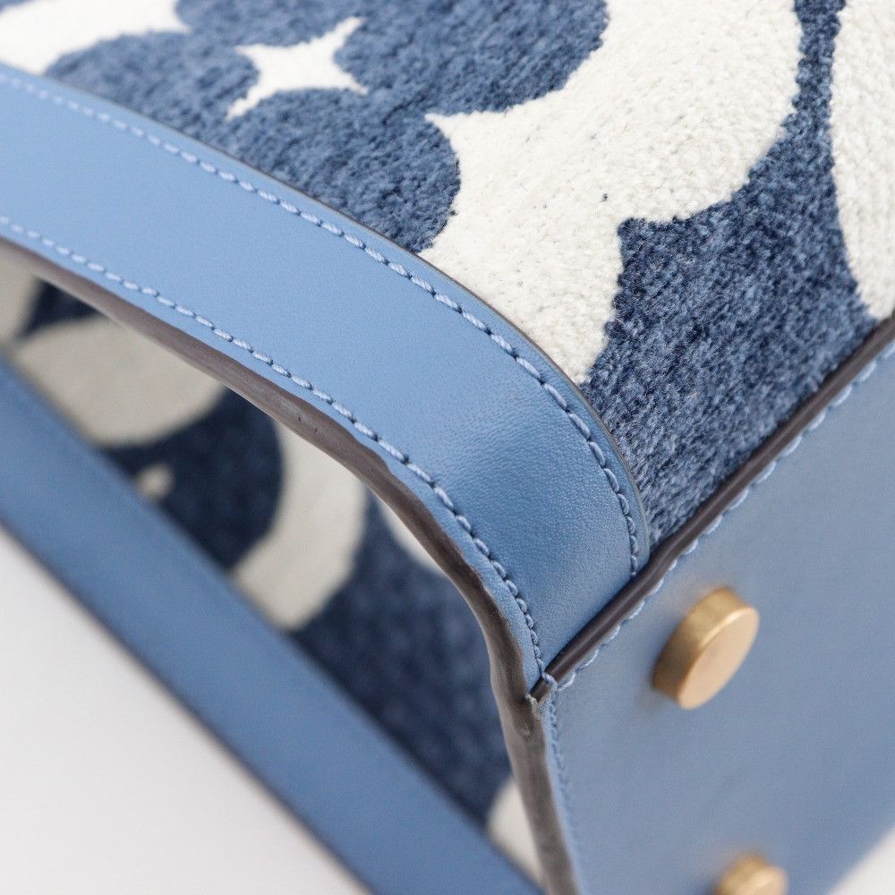 Kate Spade Kate Spade Kate Spade Manhattan Chenille Cotton Leather 2way Tote Bag Textile Tote Bag K9959 DUTY FREE for USA Size ONE SIZE - 4 Thumbnail