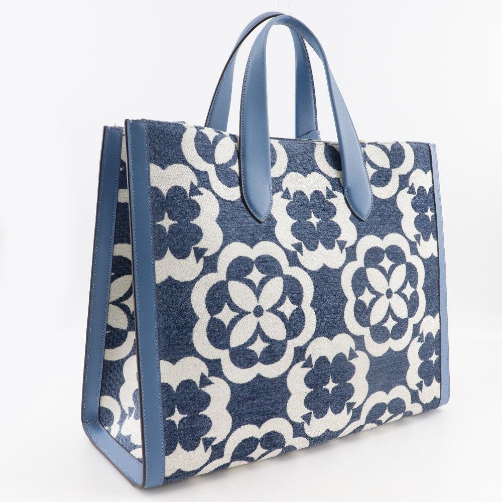 Kate Spade Kate Spade Kate Spade Manhattan Chenille Cotton Leather 2way Tote Bag Textile Tote Bag K9959 DUTY FREE for USA Size ONE SIZE - 3 Thumbnail
