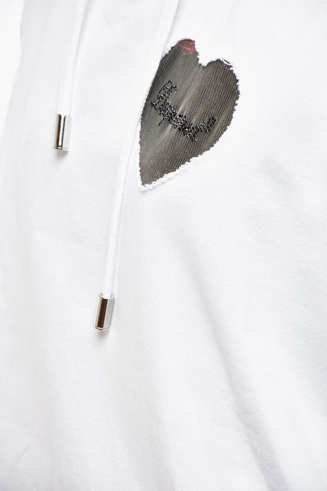 Dsquared2 Garment-Dyed Cotton Hoodie with Mesh Detail Size XXS / US 00 / IT 34 - 3 Thumbnail