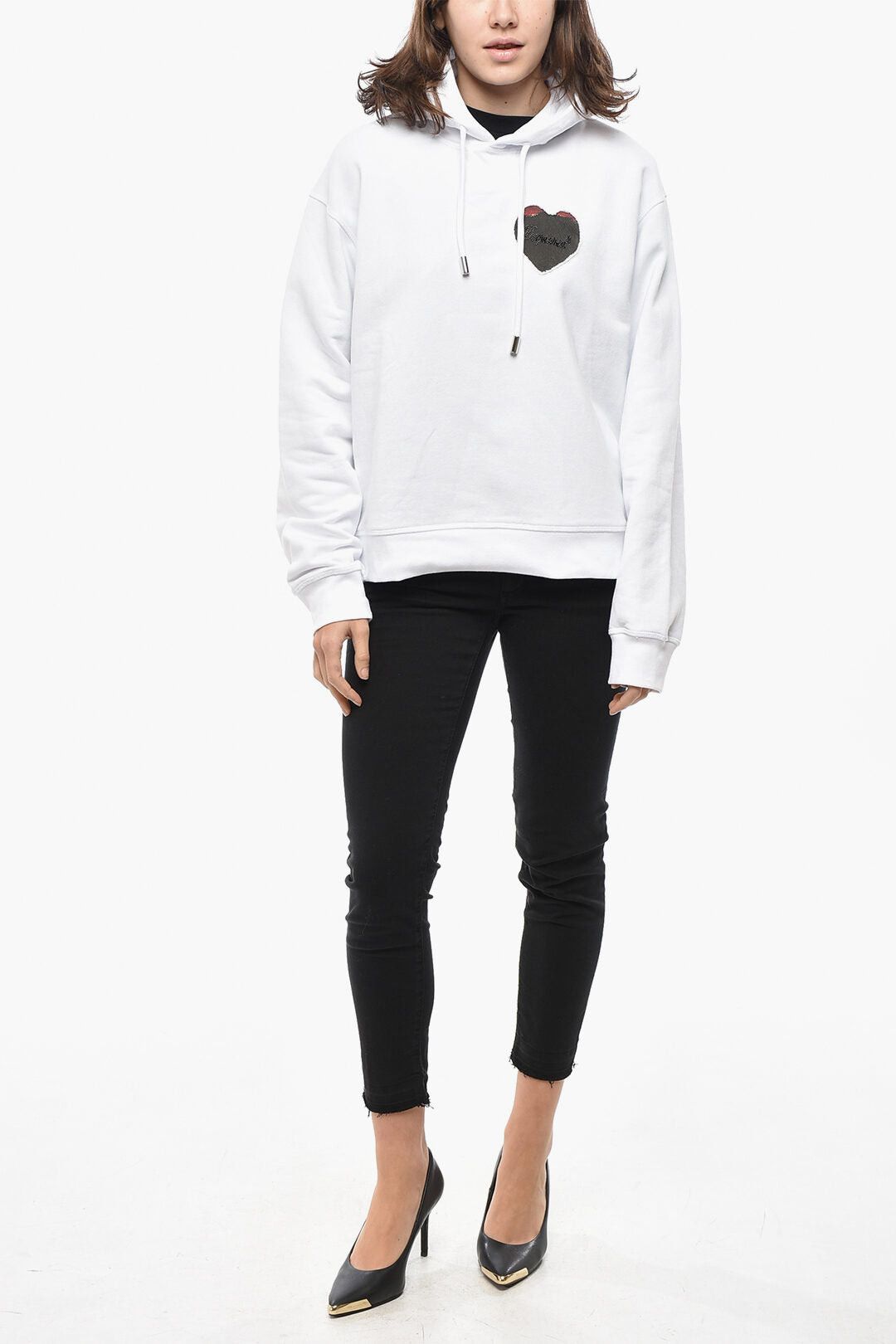 Dsquared2 Garment-Dyed Cotton Hoodie with Mesh Detail Size XXS / US 00 / IT 34 - 4 Thumbnail
