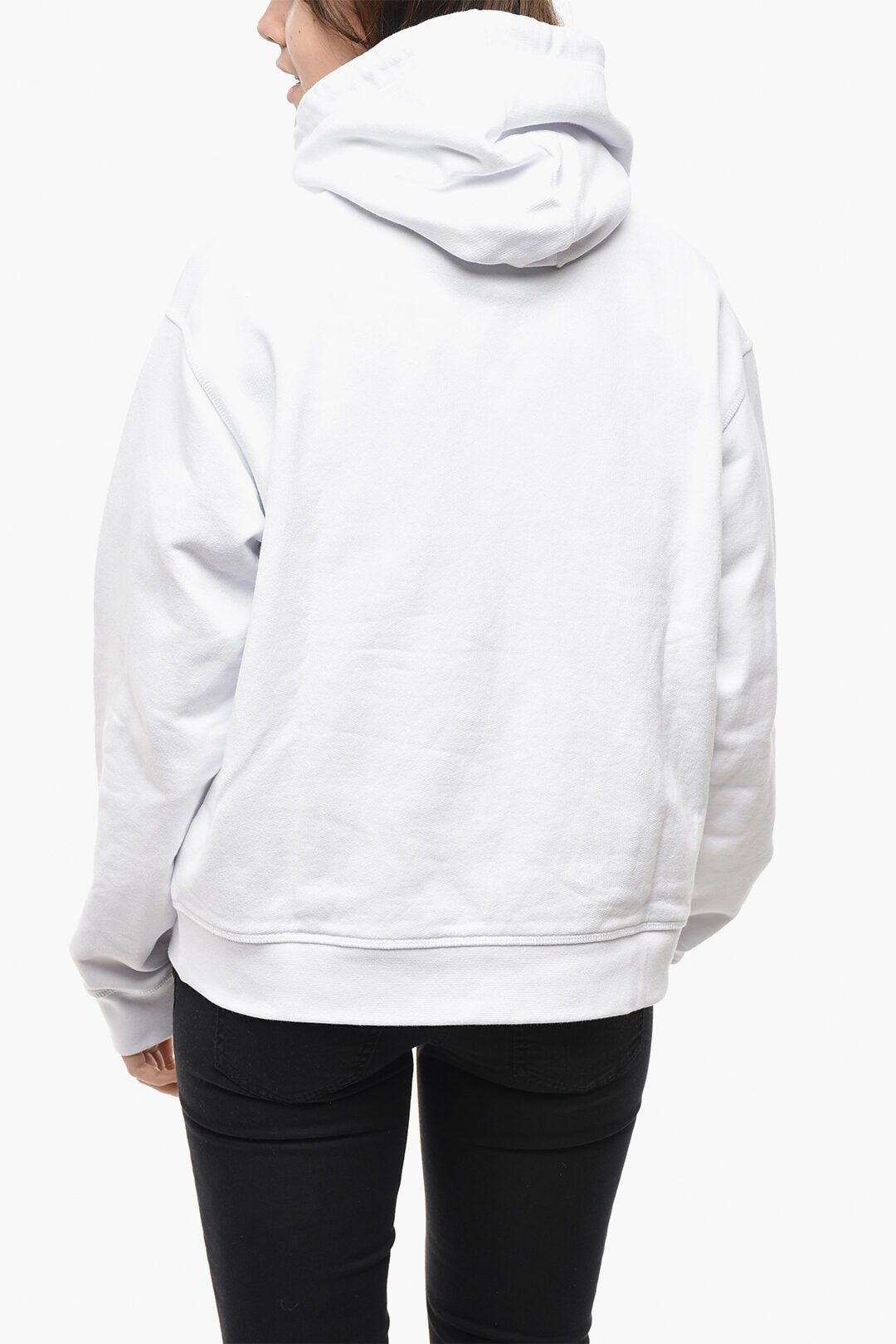 Dsquared2 Garment-Dyed Cotton Hoodie with Mesh Detail Size M / US 6-8 / IT 42-44 - 2 Thumbnail