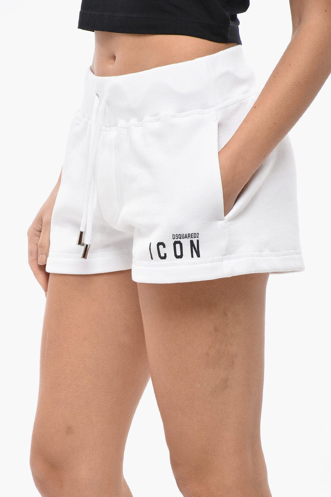 Dsquared2 Brushed Cotton Shorts ICON with Drawstring Size 32" / US 10 / IT 46 - 3 Thumbnail