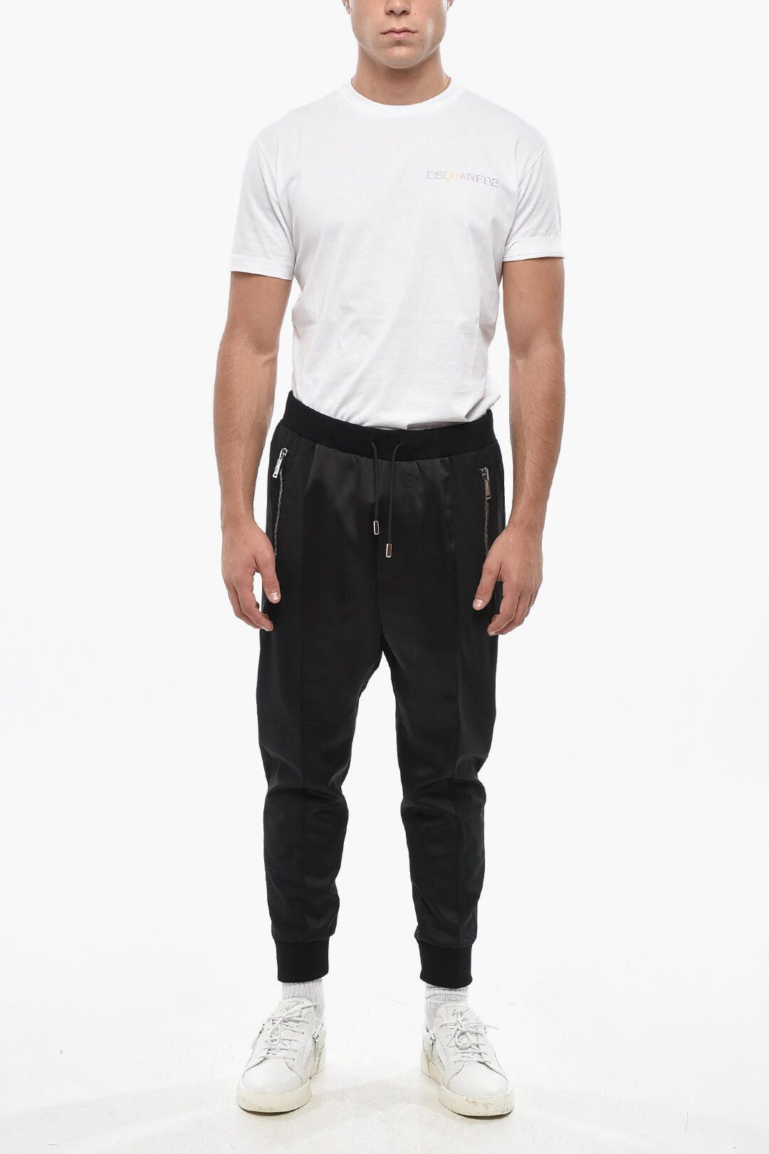 Dsquared2 Virgin Wool Trousers with Elastic Waist Size US 31 - 4 Thumbnail
