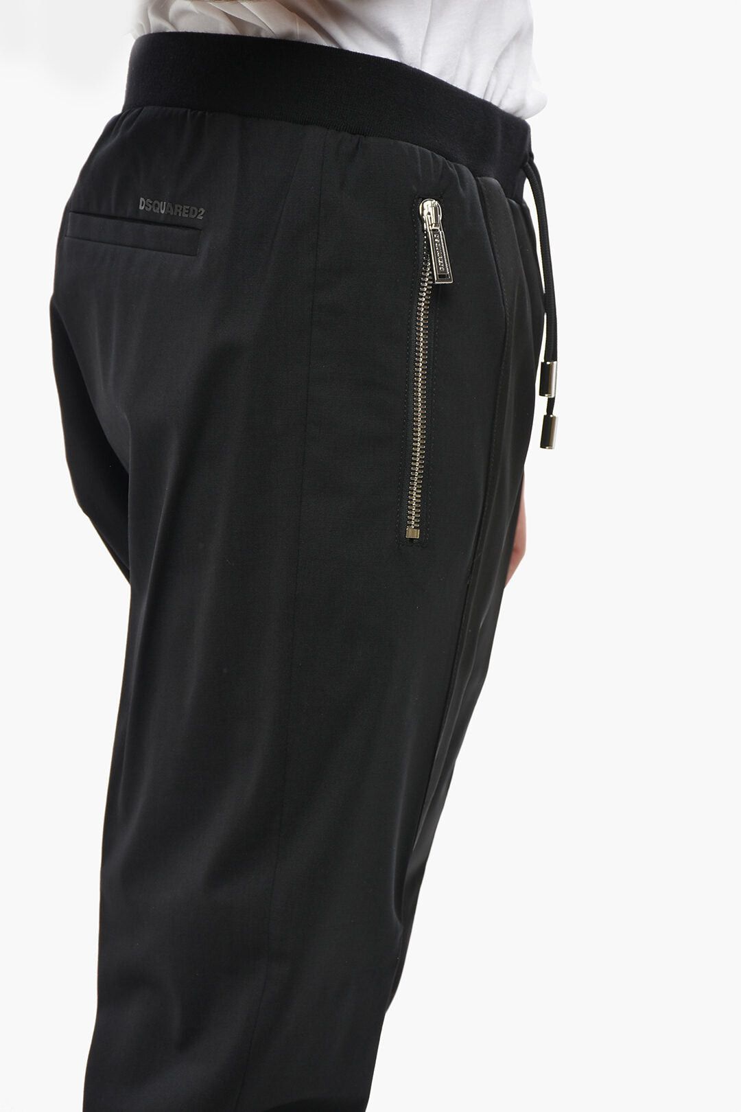 Dsquared2 Virgin Wool Trousers with Elastic Waist Size US 31 - 3 Thumbnail