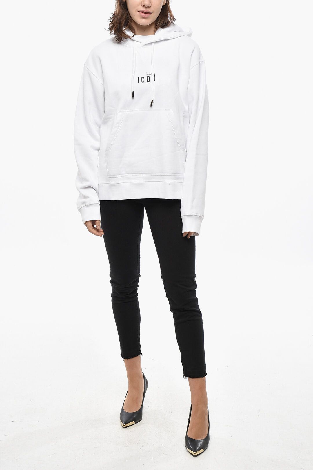 Dsquared2 Brushed Cotton Hoodie ICON with Print Size S / US 4 / IT 40 - 4 Thumbnail