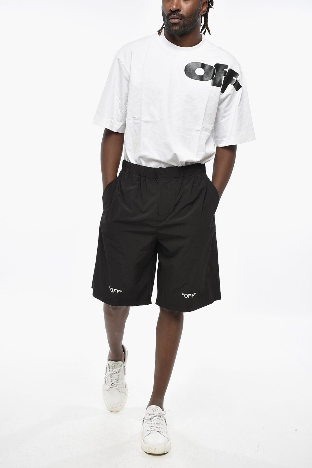 Off-White Nylon Shorts OFF QUOTE with Elastic Waist Size US 28 / EU 44 - 4 Thumbnail