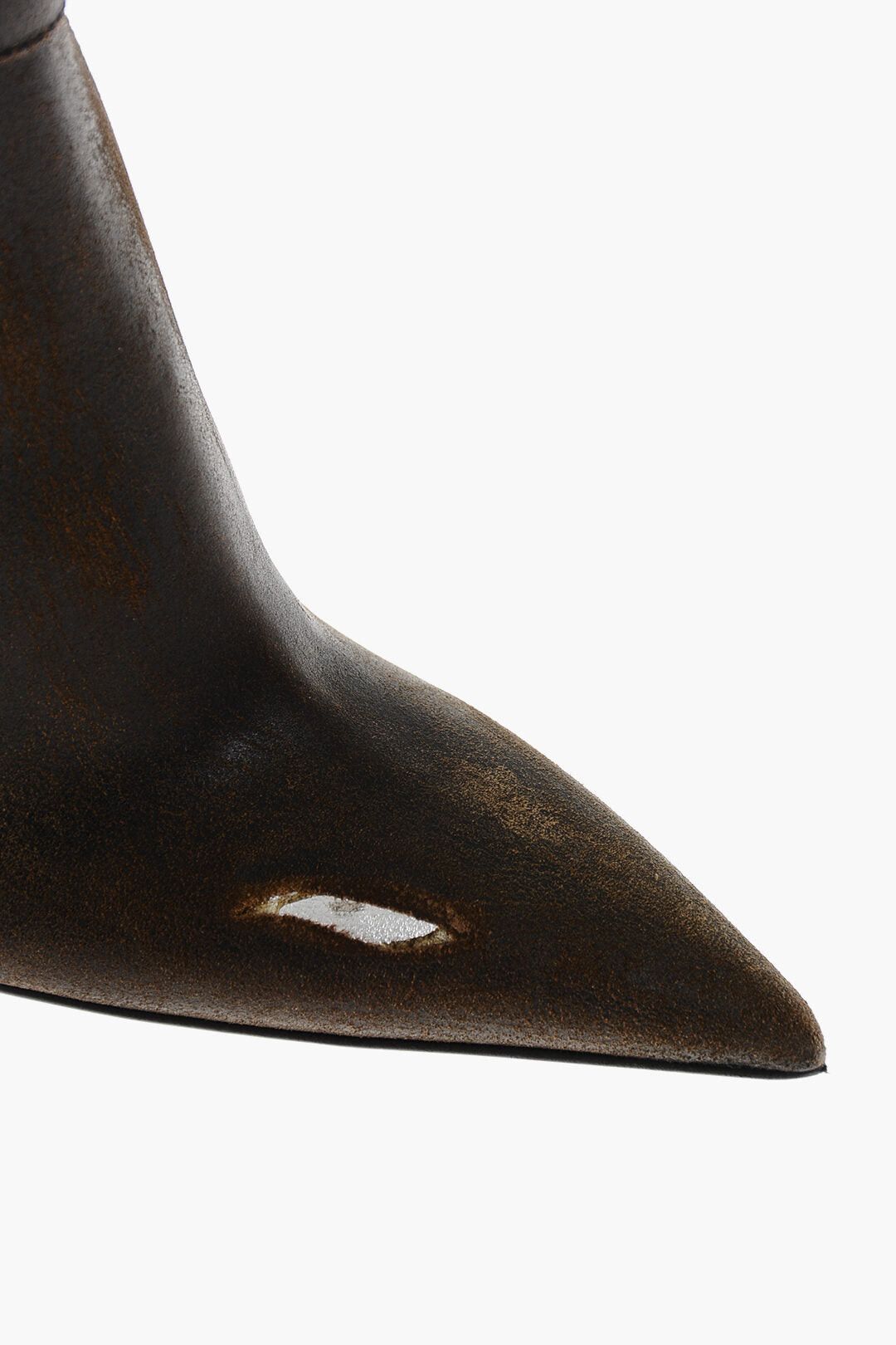 Leather Ankle Boots EAT MY DUST with 10cm Vintage Effect