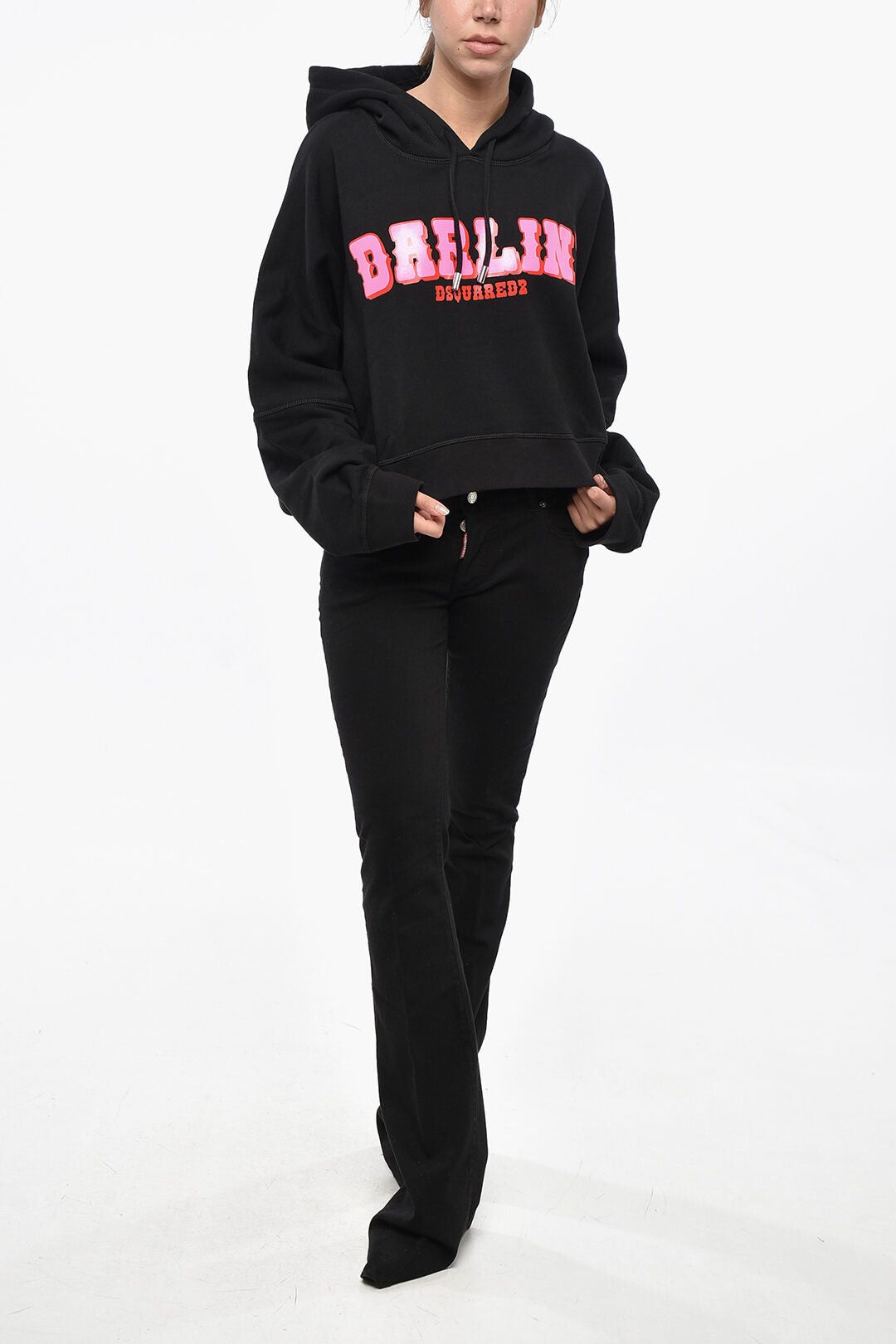 Dsquared2 Solid Hoodie ONION with Contrast Print Size S / US 4 / IT 40 - 4 Thumbnail