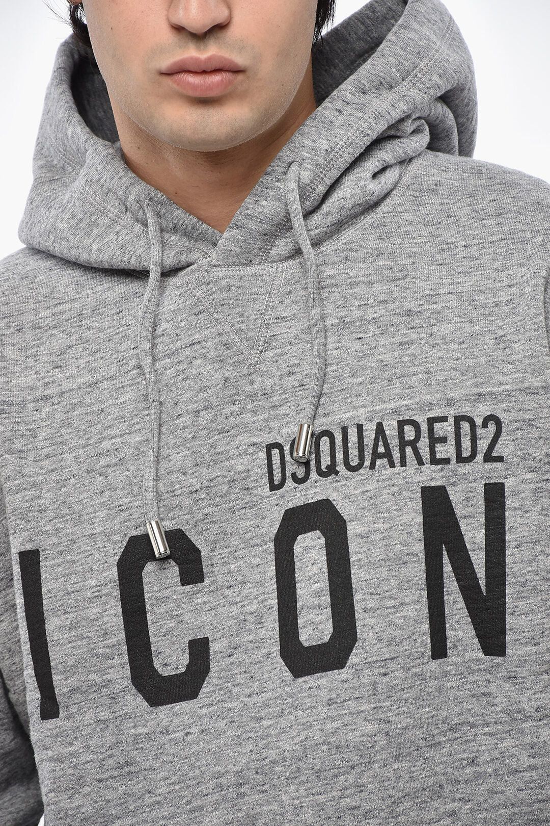 Dsquared2 ICON Cotton Fleece Hoodie with Contrasting Monogram Size US XL / EU 56 / 4 - 3 Thumbnail
