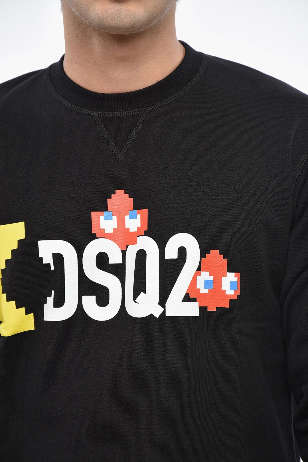 Dsquared2 PAC-MAN Cotton Fleece Crewneck Sweatshirt Size US XXL / EU 58 / 5 - 3 Thumbnail