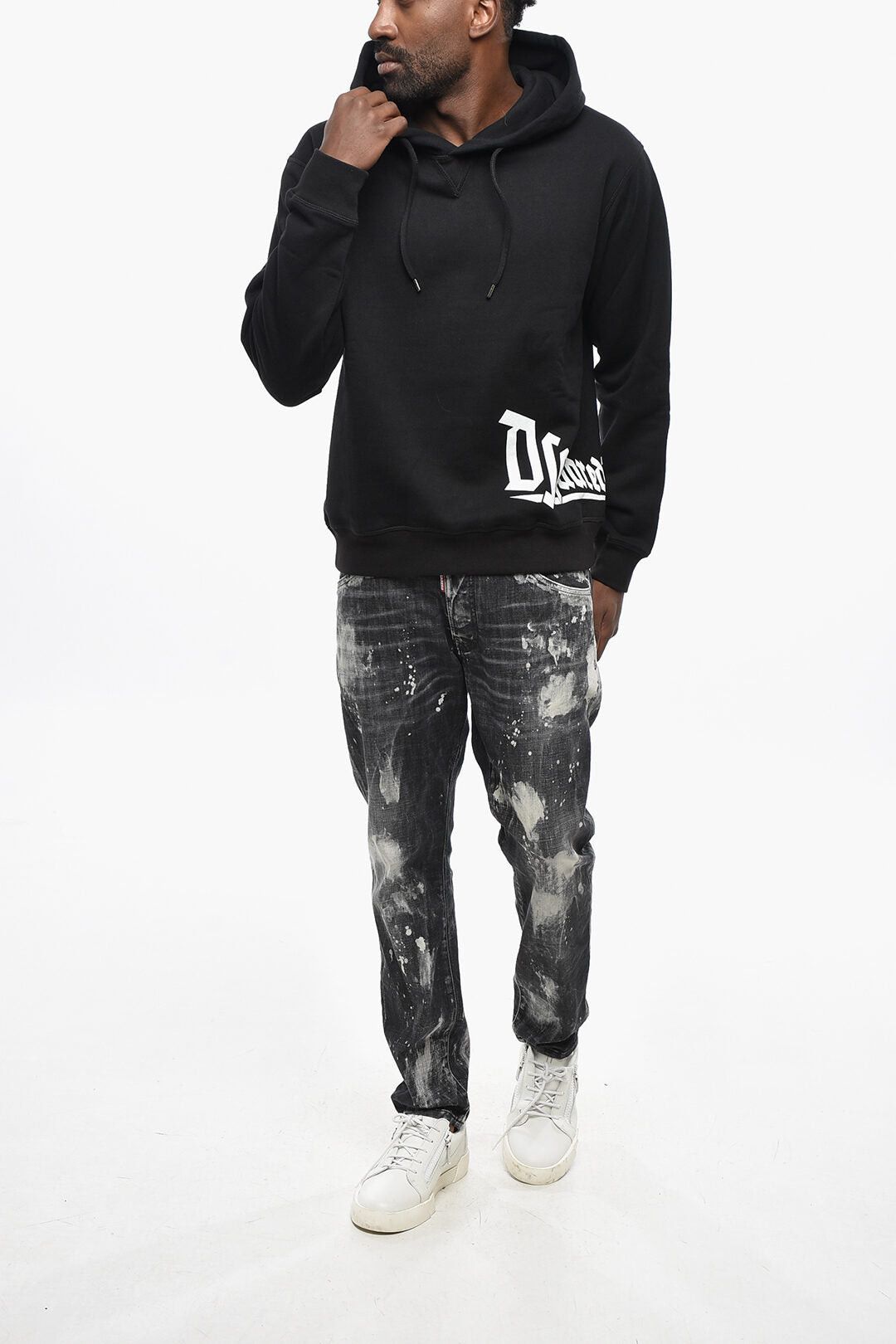 Dsquared2 Cotton Fleece Hoodie COOL FIT with Contrasting Logo Size US XL / EU 56 / 4 - 4 Thumbnail