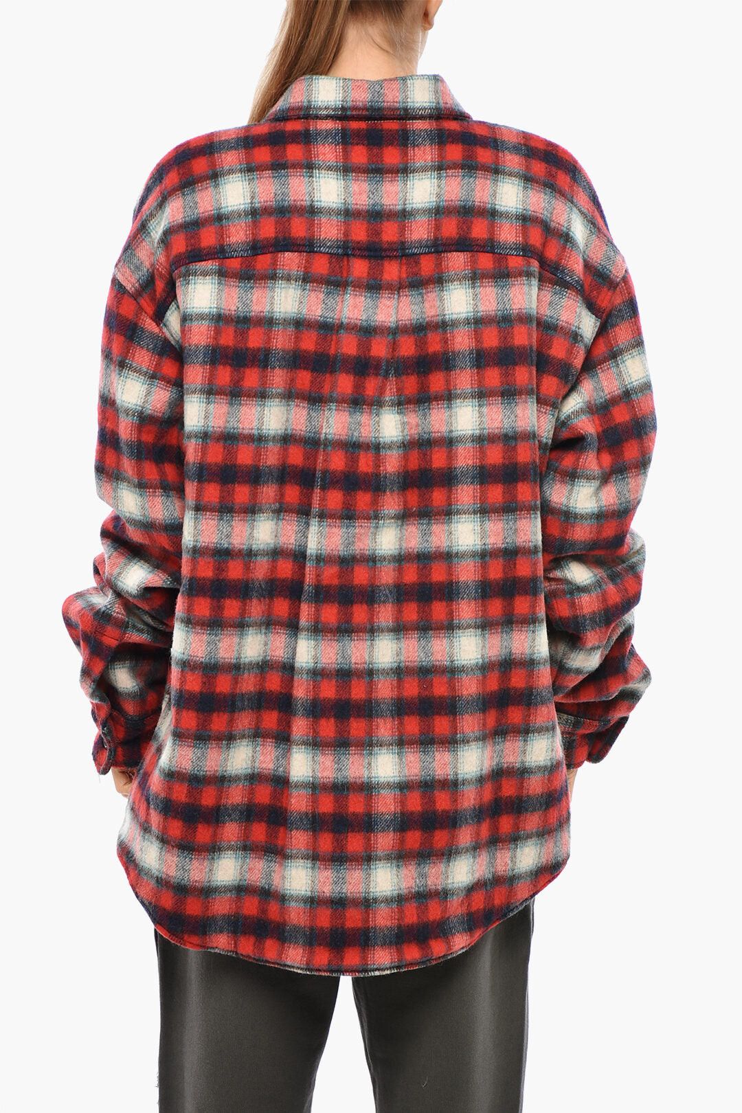 Dsquared2 Eco-Shearling Overshirt With Check Pattern Size M / US 6-8 / IT 42-44 - 3 Thumbnail