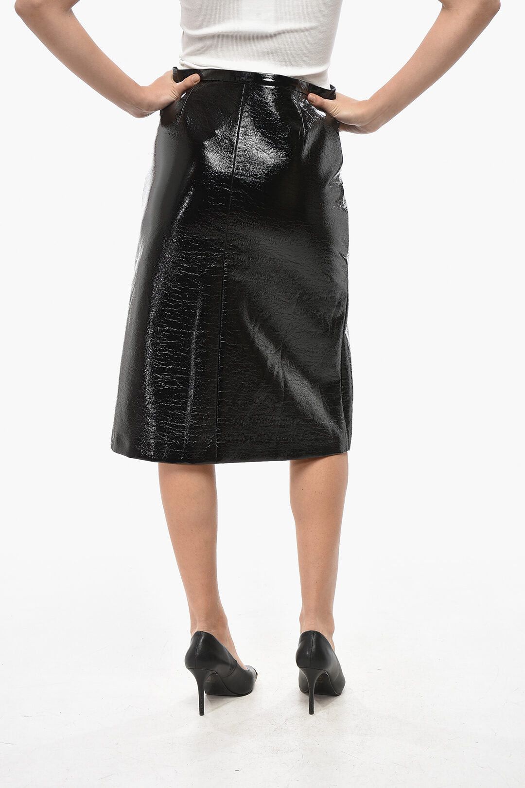 Courreges Vinyl Midi Skirt with Adjustable Slit Size S / US 4 / IT 40 - 2 Thumbnail