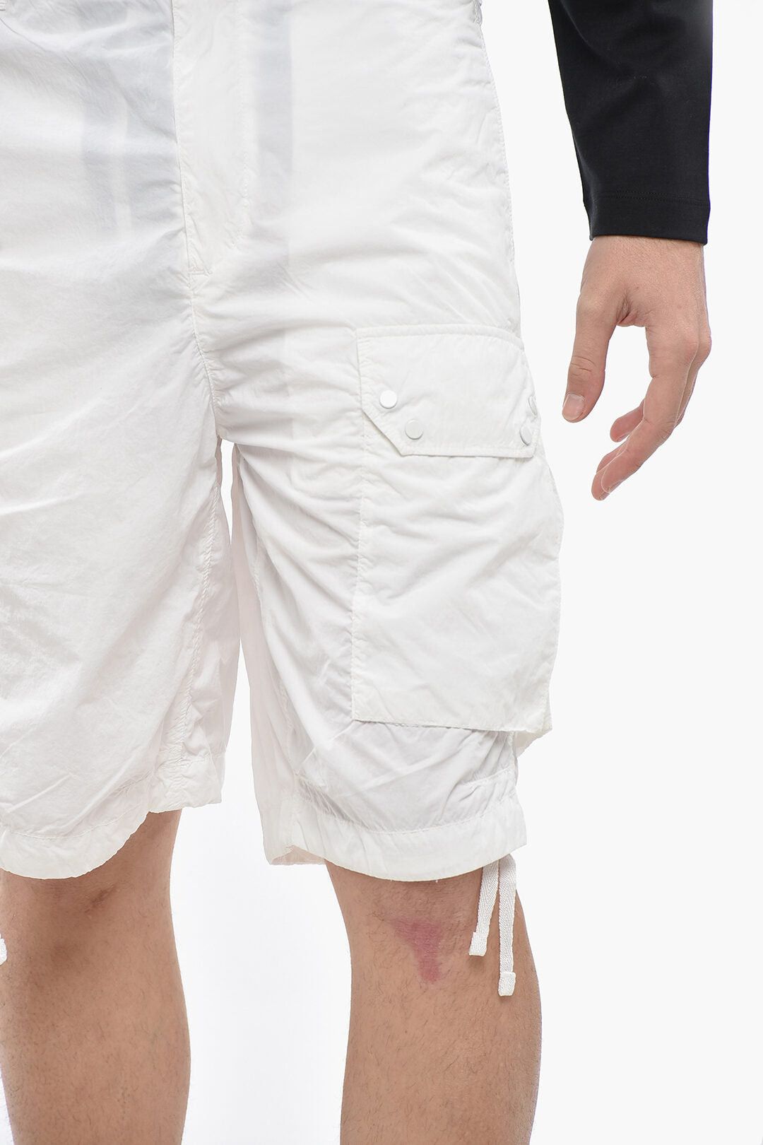 Ten C Solid-Color Nylon Shorts with Logo Patch Size US 31 - 3 Thumbnail