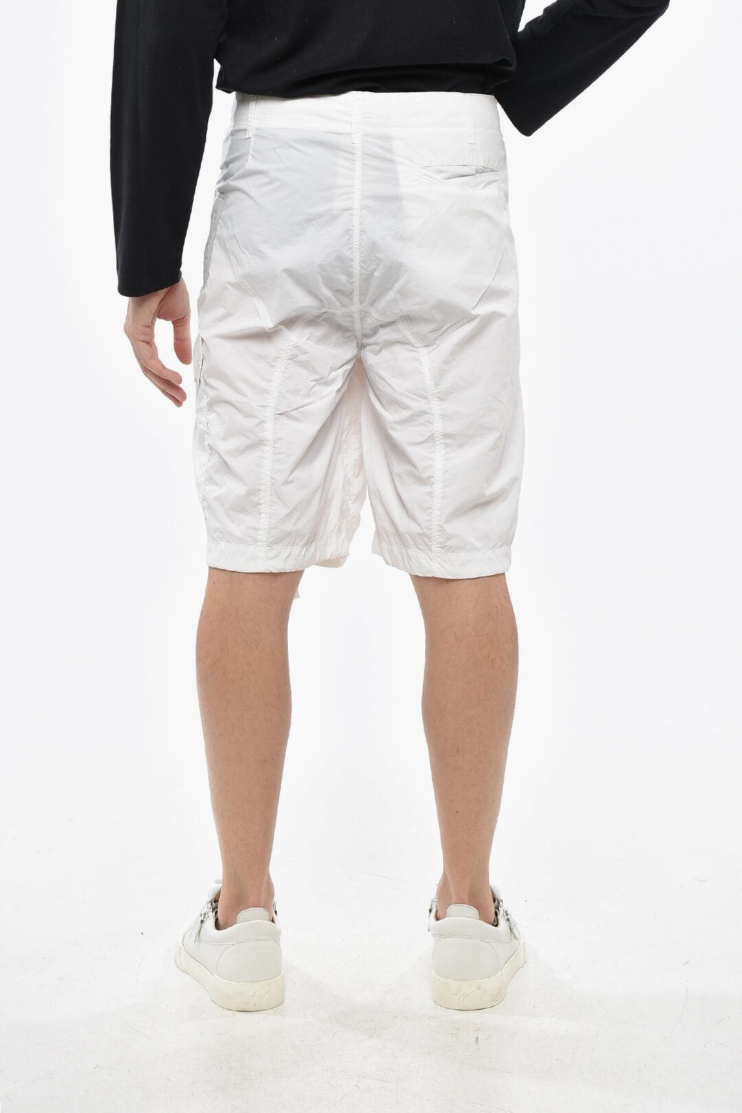 Ten C Solid-Color Nylon Shorts with Logo Patch Size US 31 - 2 Thumbnail