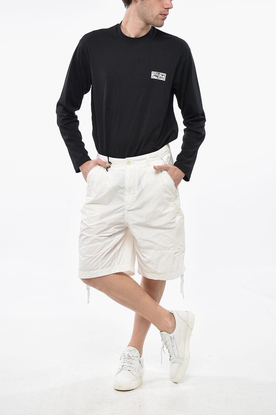 Ten C Nylon Cargo Shorts with Belt Loops Size US 31 - 4 Thumbnail