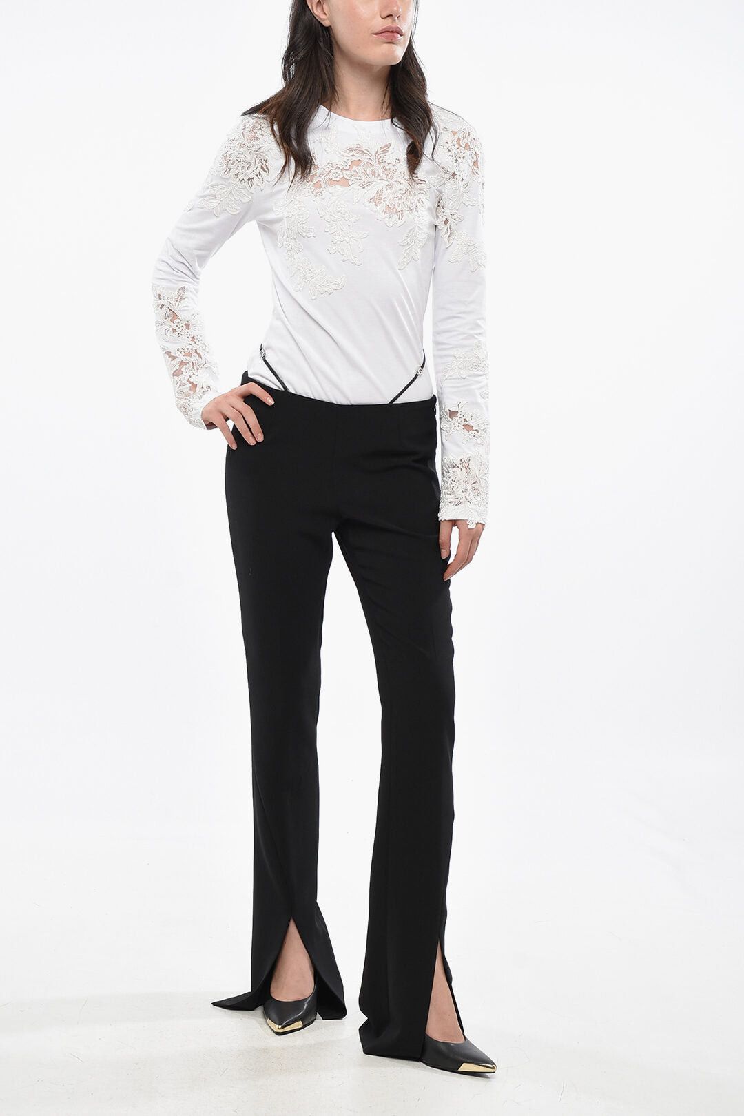 ICON Tailored Trousers with Belt and Ankle Slit