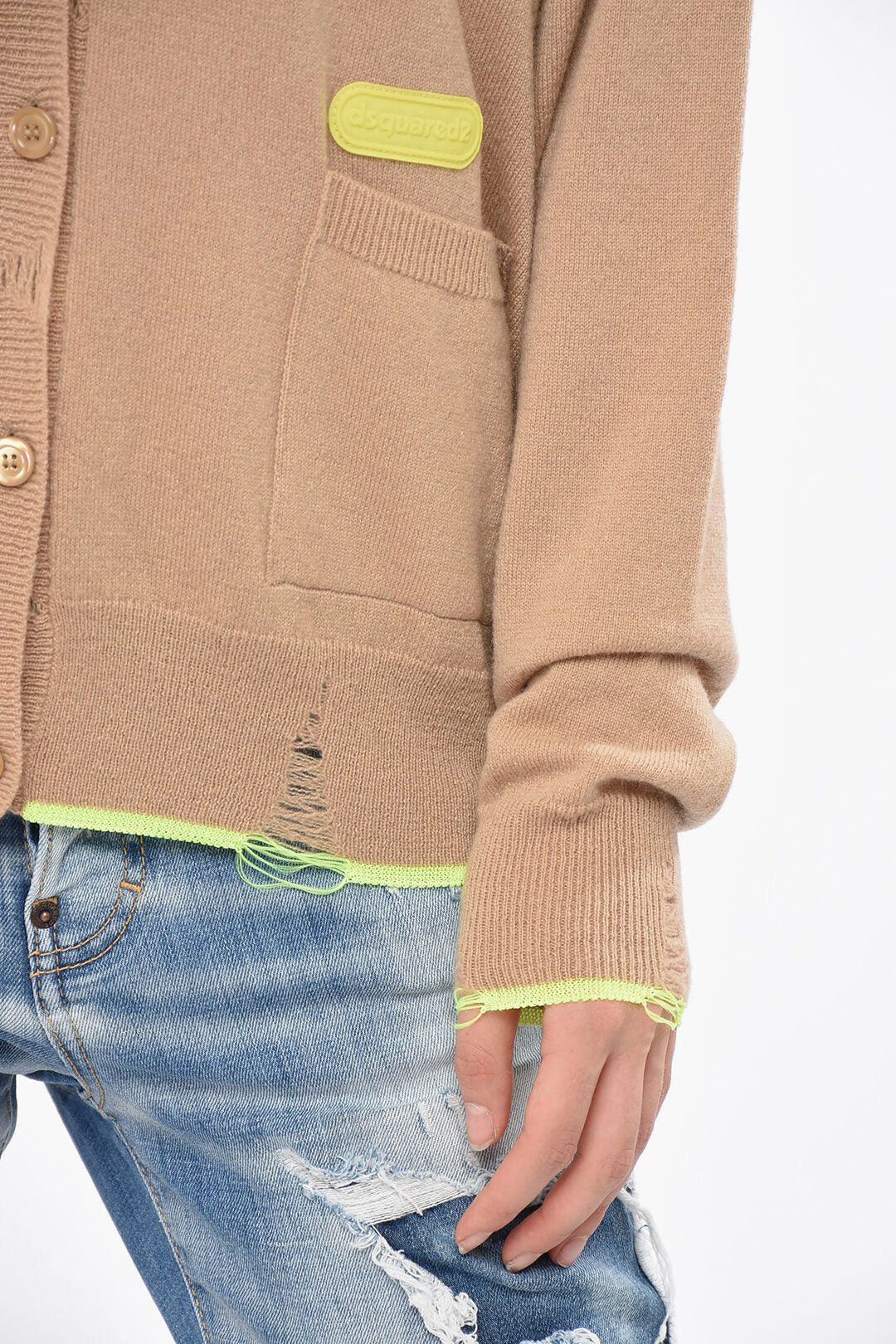 Dsquared2 Vintage-Effect V-Neck Cardigan Size M / US 6-8 / IT 42-44 - 3 Thumbnail