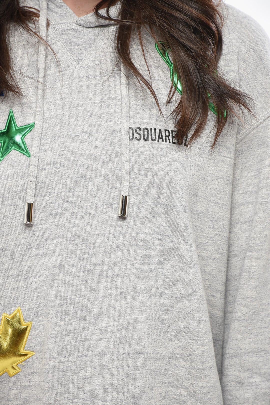 Dsquared2 Cotton Fleece Hoodie COOL FIT with Raised Details Size XS / US 0-2 / IT 36-38 - 3 Thumbnail