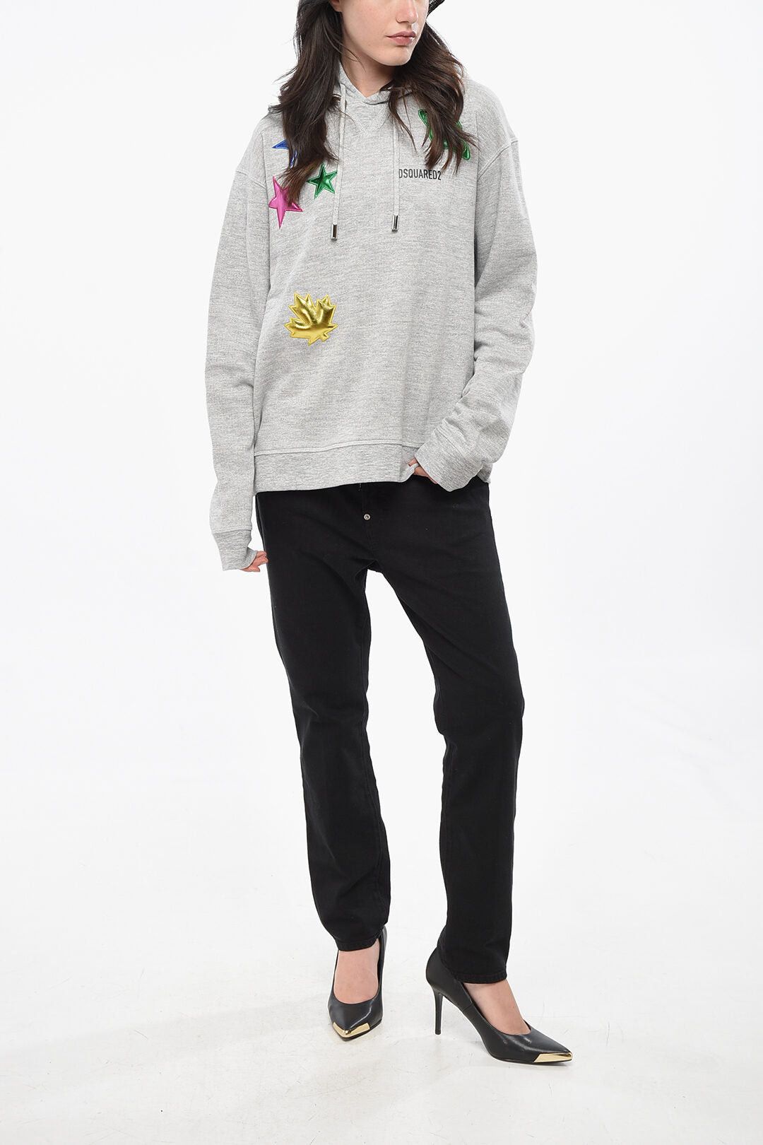 Dsquared2 Cotton Fleece Hoodie COOL FIT with Raised Details Size M / US 6-8 / IT 42-44 - 4 Thumbnail