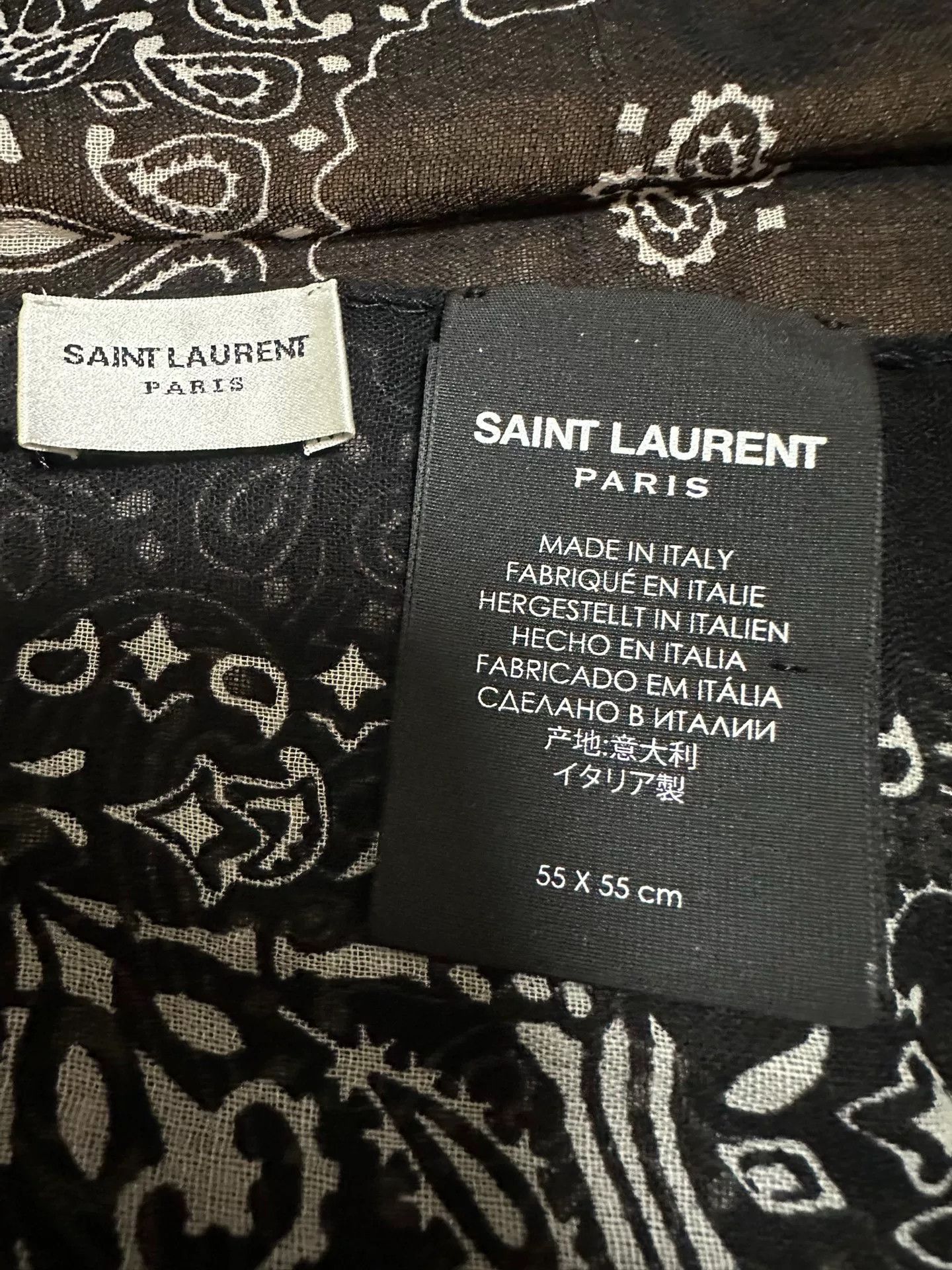 Saint Laurent Paris Saint Laurent Wool Square Scarf Size ONE SIZE - 2 Thumbnail