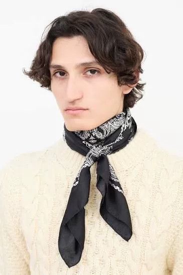 Saint Laurent Paris Saint Laurent Wool Square Scarf Size ONE SIZE - 5 Thumbnail