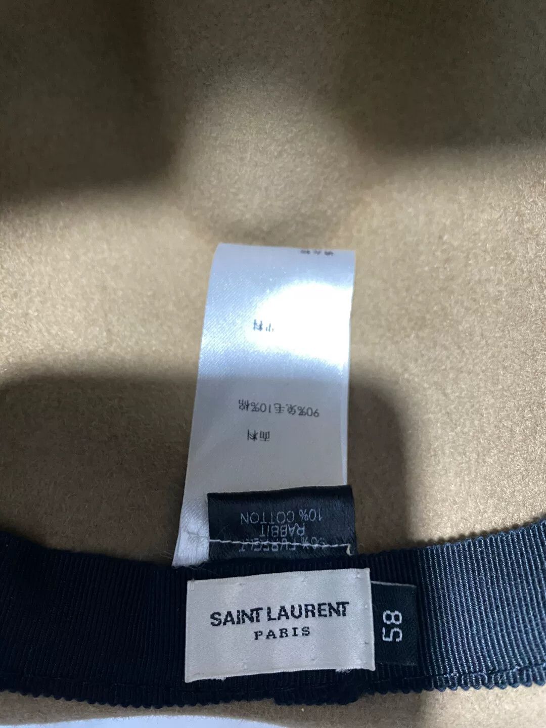 Hedi Slimane Saint Laurent Wide-Brim Rabbit Fur Hat Size ONE SIZE - 5 Thumbnail