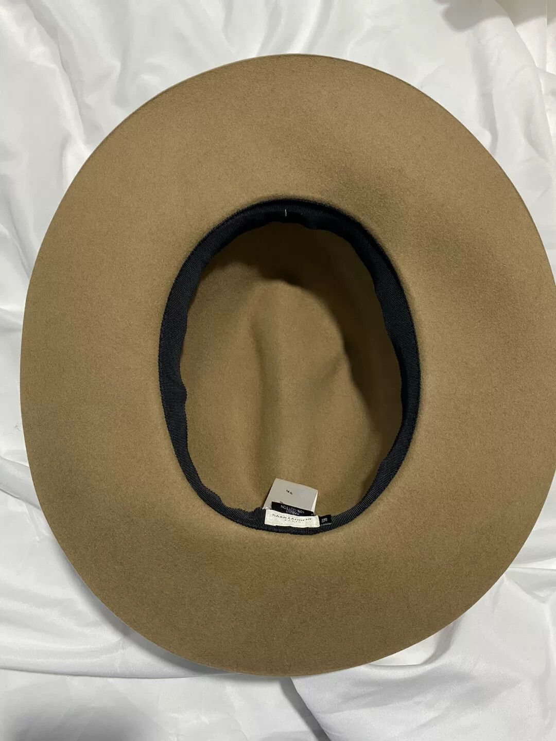 Hedi Slimane Saint Laurent Wide-Brim Rabbit Fur Hat Size ONE SIZE - 4 Thumbnail