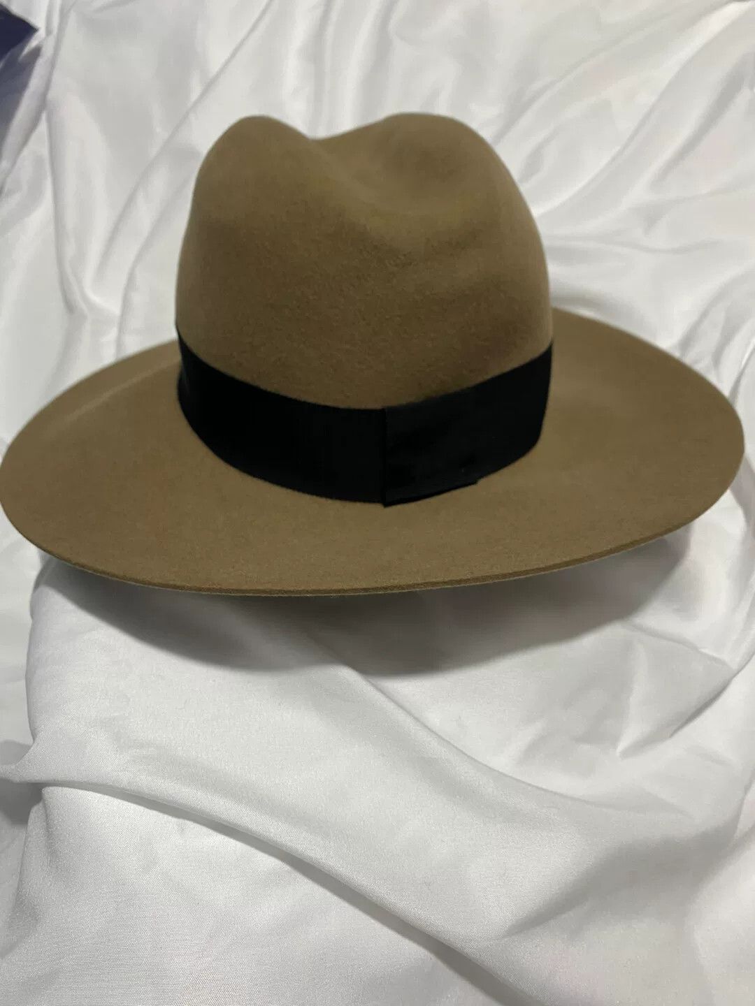 Hedi Slimane Saint Laurent Wide-Brim Rabbit Fur Hat Size ONE SIZE - 2 Thumbnail