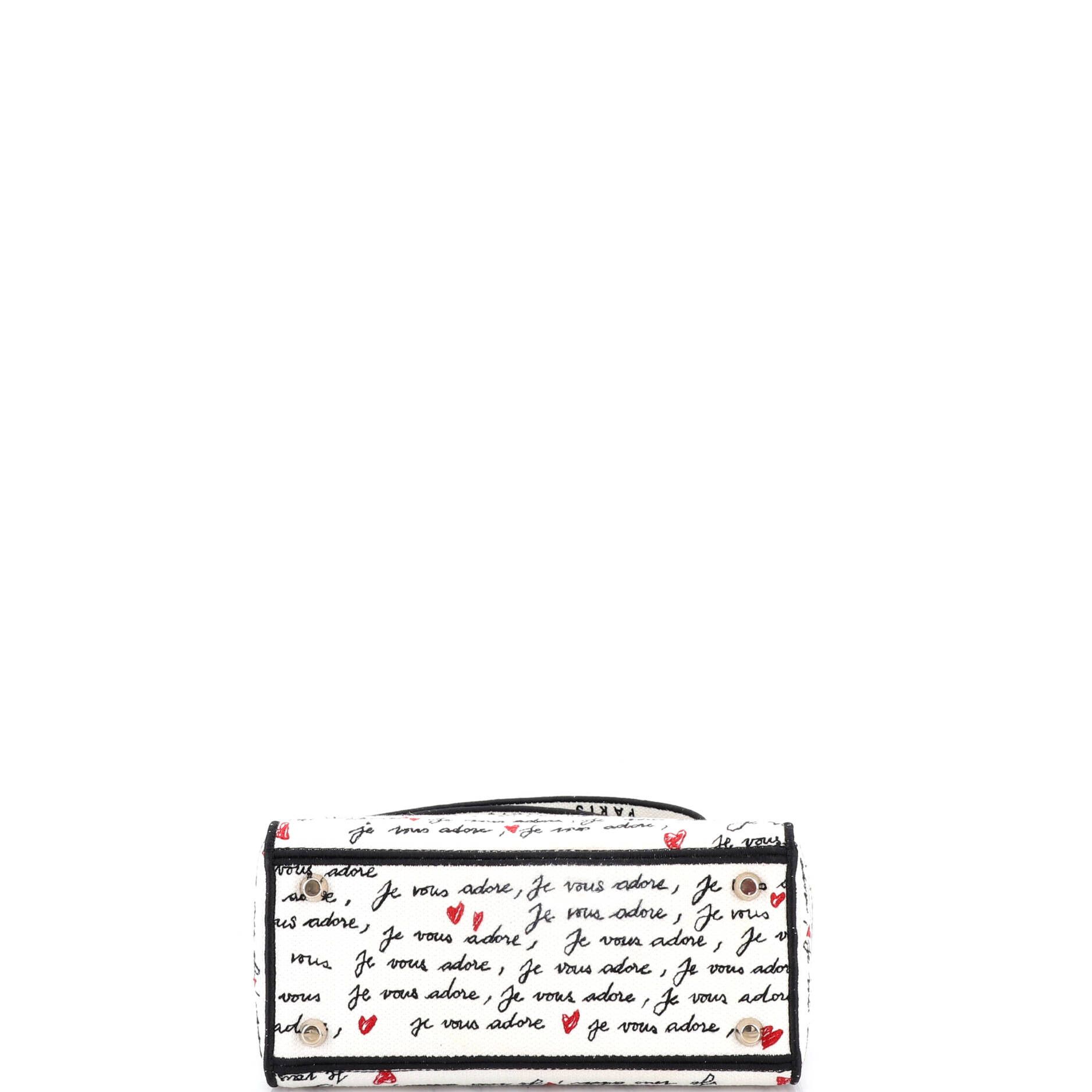 Dior Lady D-Lite Bag Embroidered Canvas Medium Size ONE SIZE - 3 Thumbnail